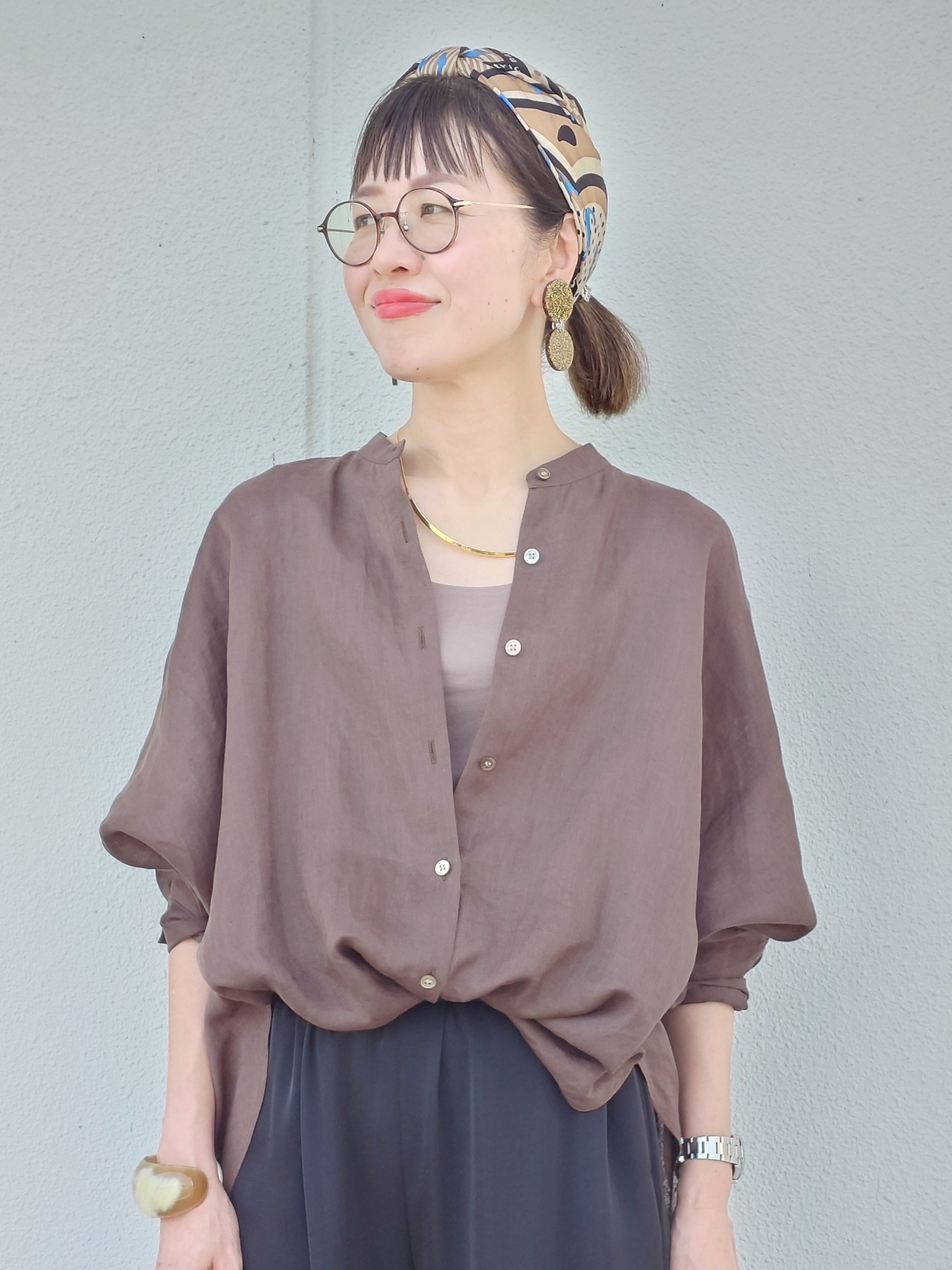 MUTSUKOさんの「UNTITLED｜【麻100】リネンドルマンシャツ」を使ったコーディネート
