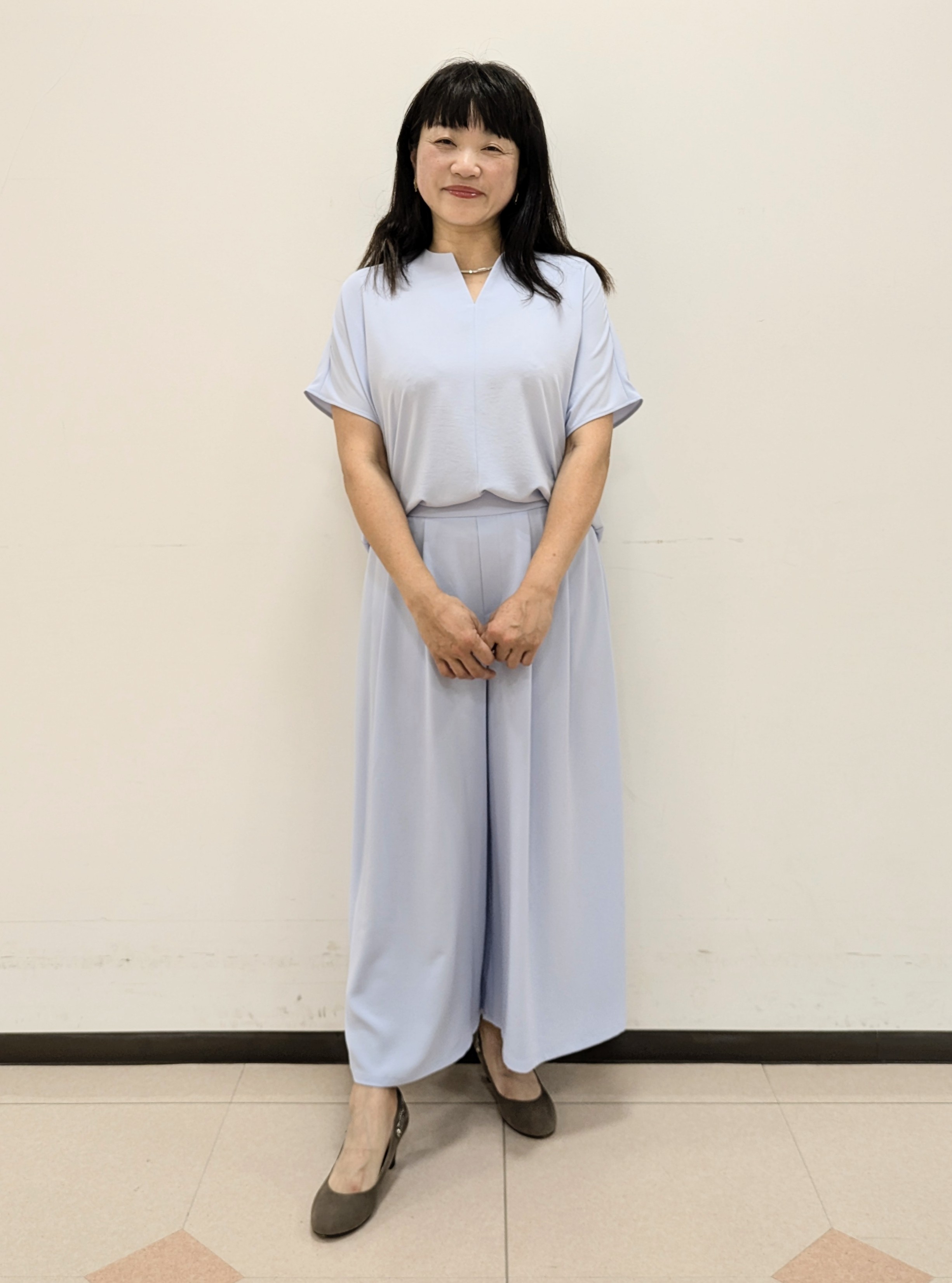 ともさんの「UNTITLED｜◆【追加/ステンレス】カーヴィプレートショートネックレス」を使ったコーディネート