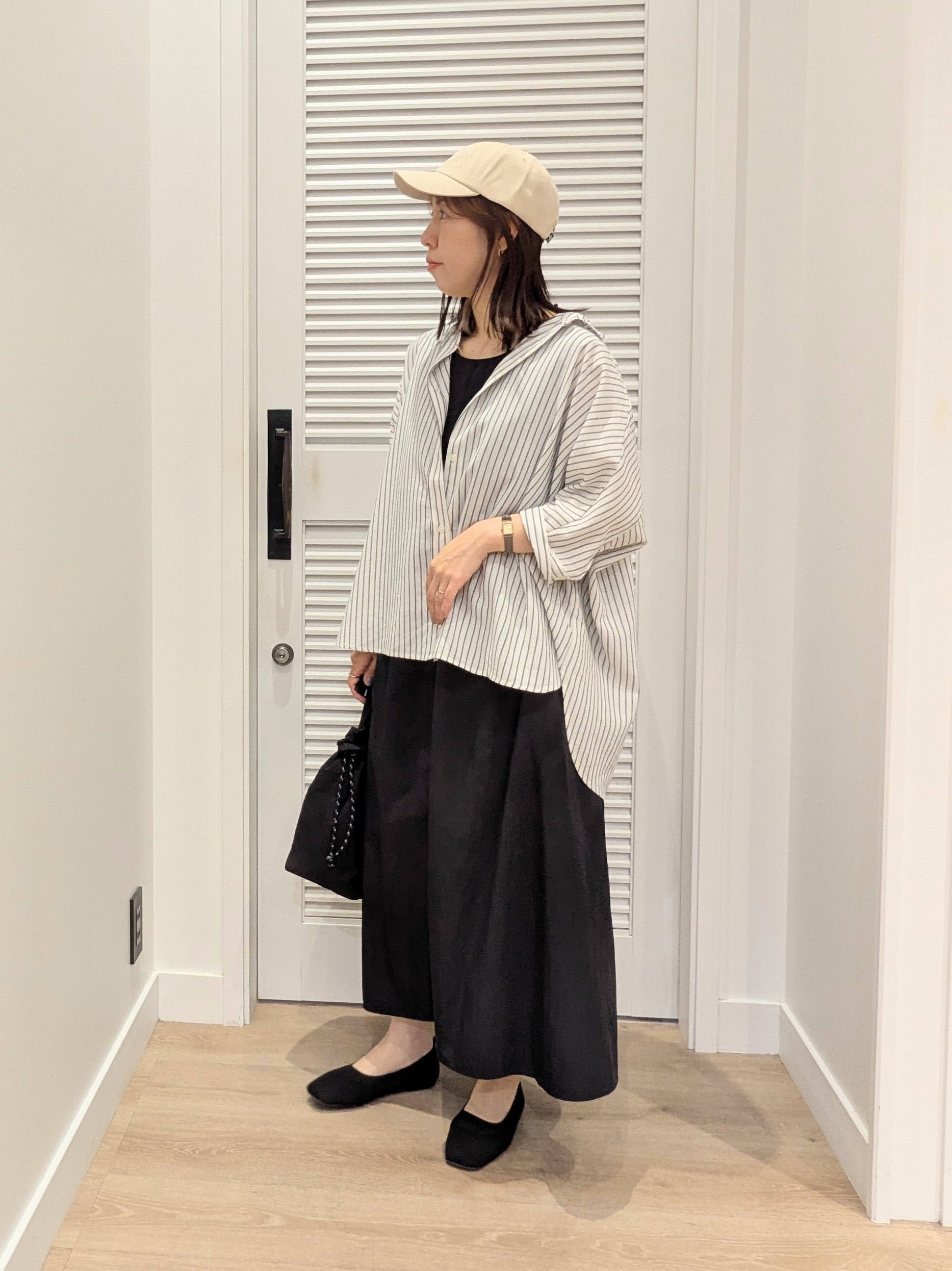 enさんの「Dessin｜【セットアップ可/洗える】リネンブレンドドルマンシャツ」を使ったコーディネート