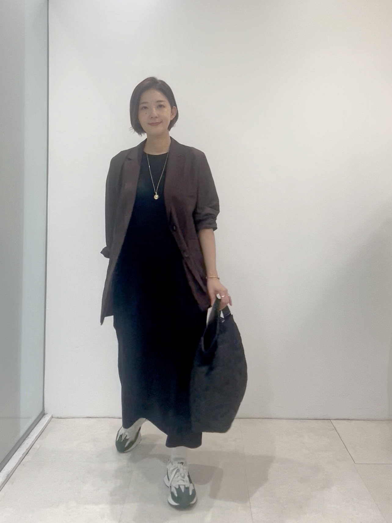 まどかさんの「UNTITLED｜【接触冷感/UVカット/遮熱/抗菌防臭】ライトプレーティングワンピース」を使ったコーディネート