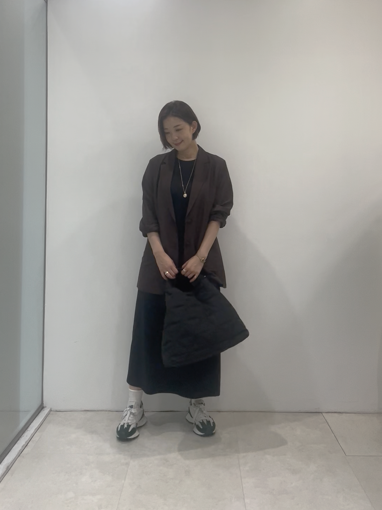 まどかさんの「UNTITLED｜【接触冷感/UVカット/遮熱/抗菌防臭】ライトプレーティングワンピース」を使ったコーディネート