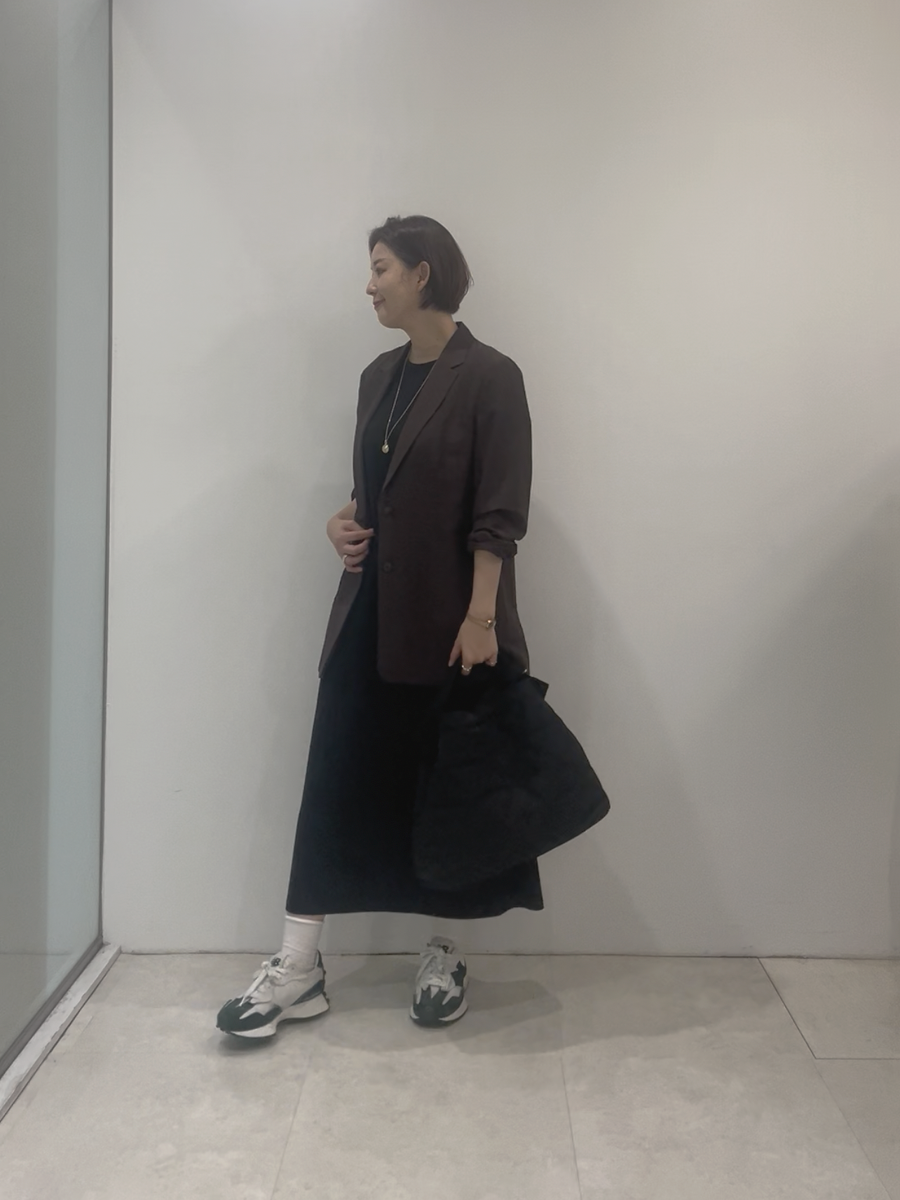 まどかさんの「UNTITLED｜【接触冷感/UVカット/遮熱/抗菌防臭】ライトプレーティングワンピース」を使ったコーディネート