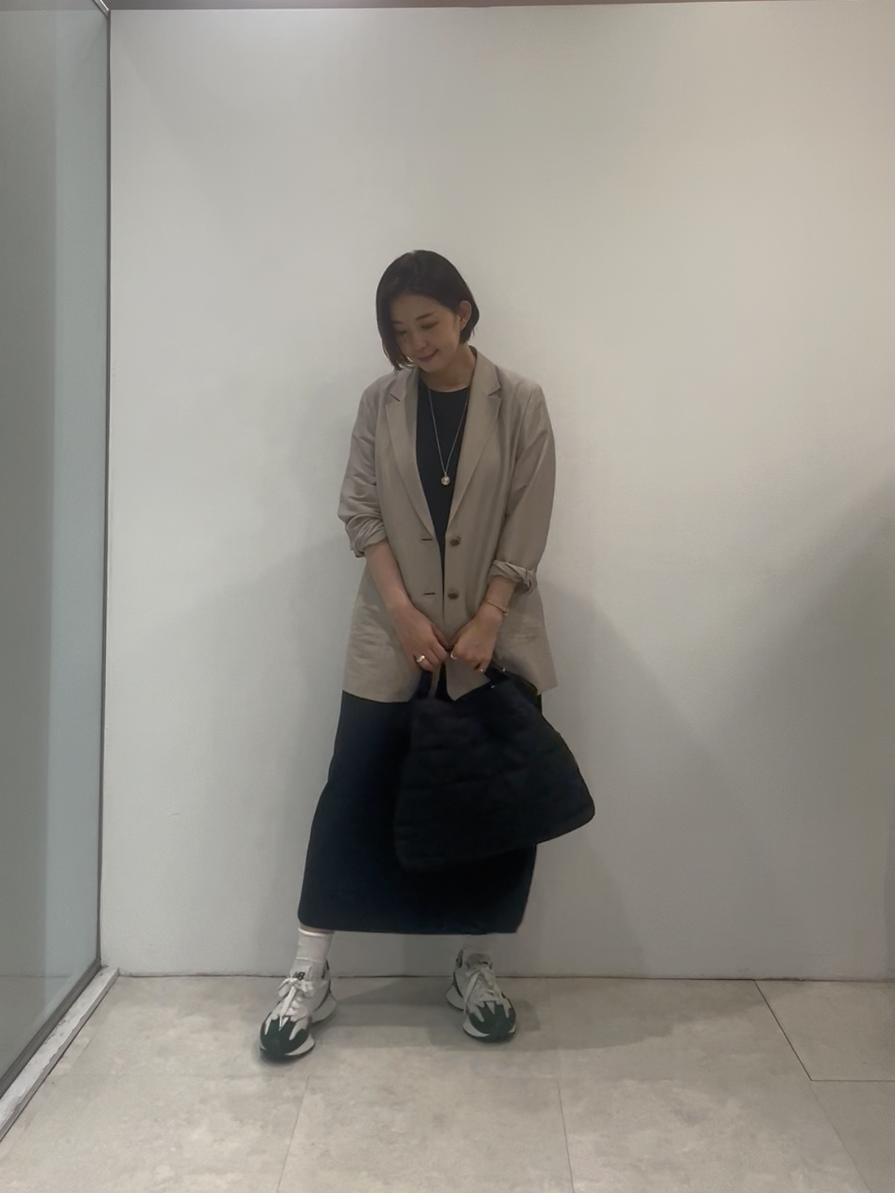 まどかさんの「UNTITLED｜【接触冷感/UVカット/遮熱/抗菌防臭】ライトプレーティングワンピース」を使ったコーディネート