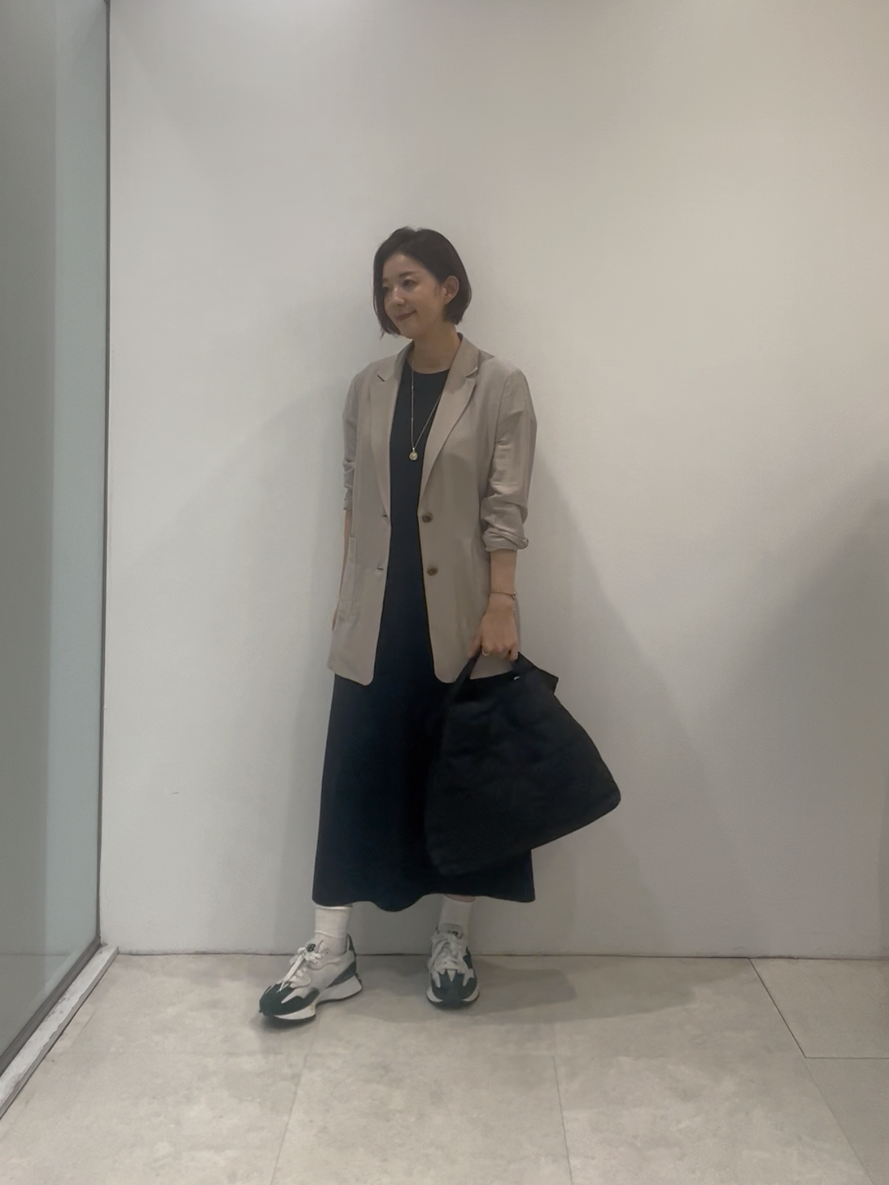 まどかさんの「UNTITLED｜【接触冷感/UVカット/遮熱/抗菌防臭】ライトプレーティングワンピース」を使ったコーディネート