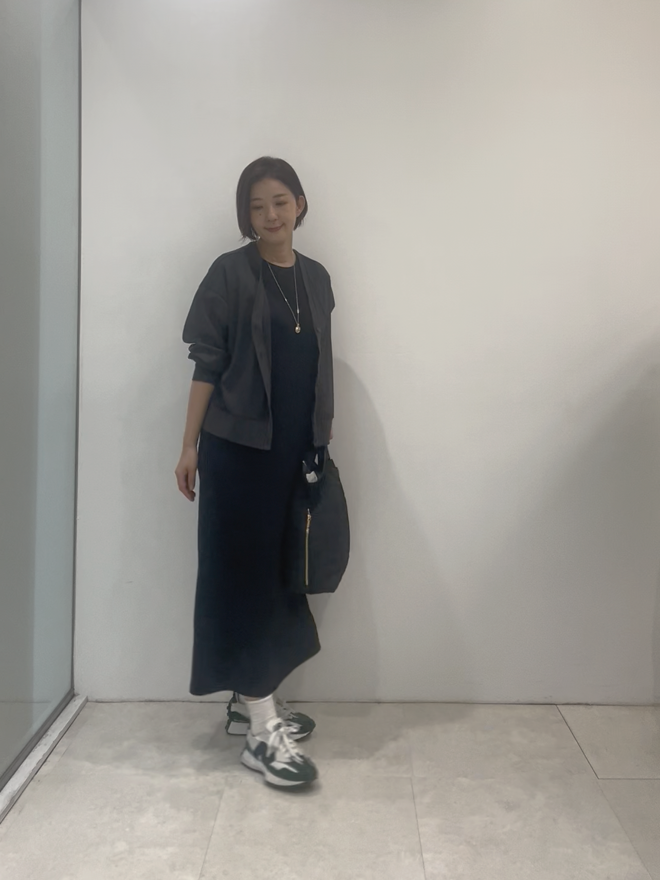 まどかさんの「UNTITLED｜【接触冷感/UVカット/遮熱/抗菌防臭】ライトプレーティングワンピース」を使ったコーディネート
