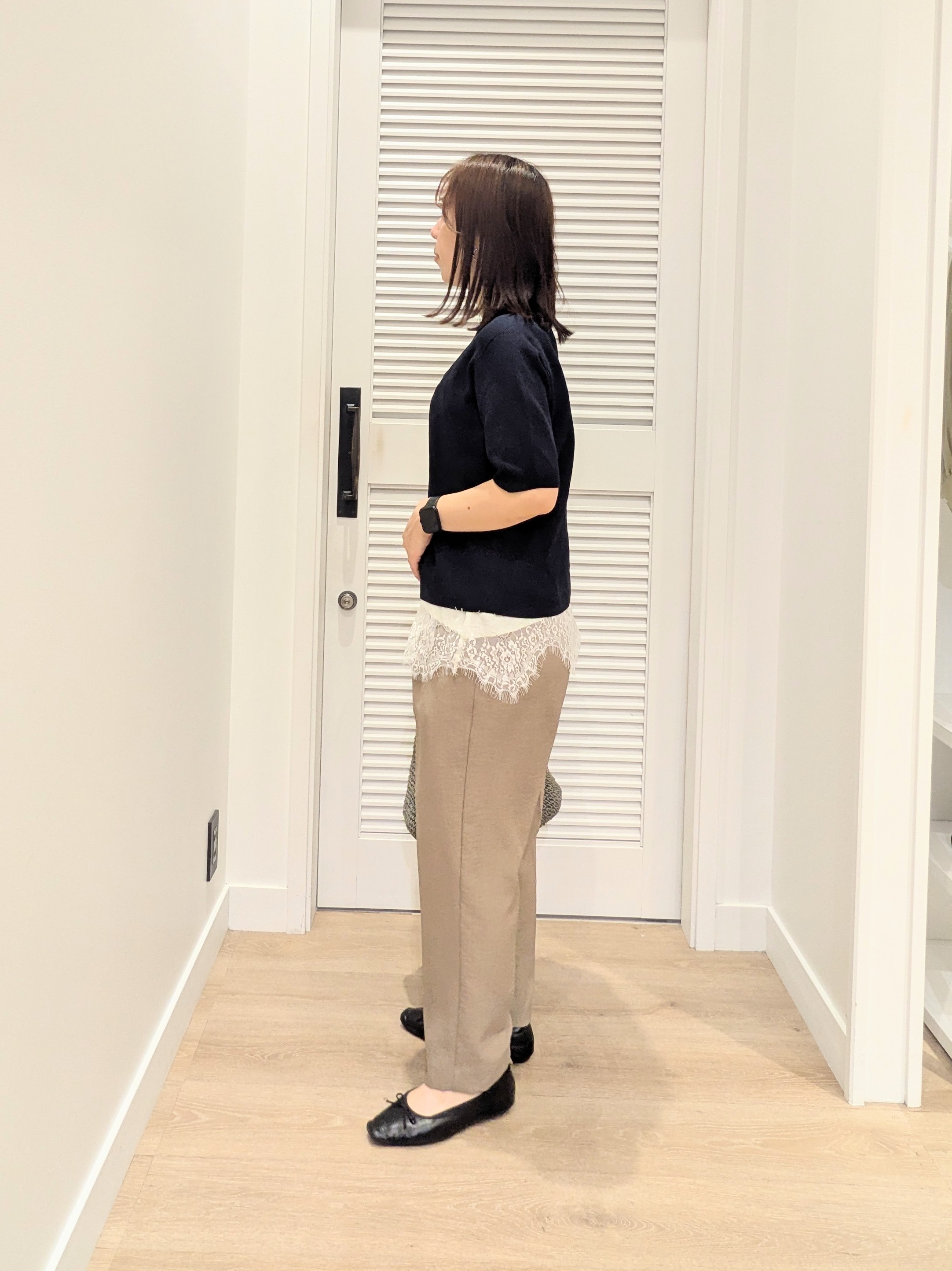 enさんの「Dessin｜ドライタッチ カノコニット」を使ったコーディネート