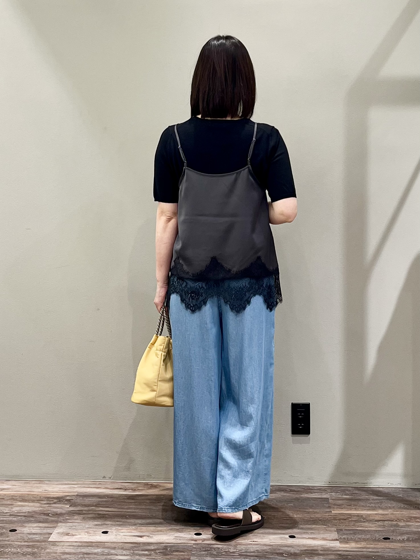 ricoさんの「Dessin｜【9色展開/接触冷感/UVカット】ドライタッチサマーニットT」を使ったコーディネート