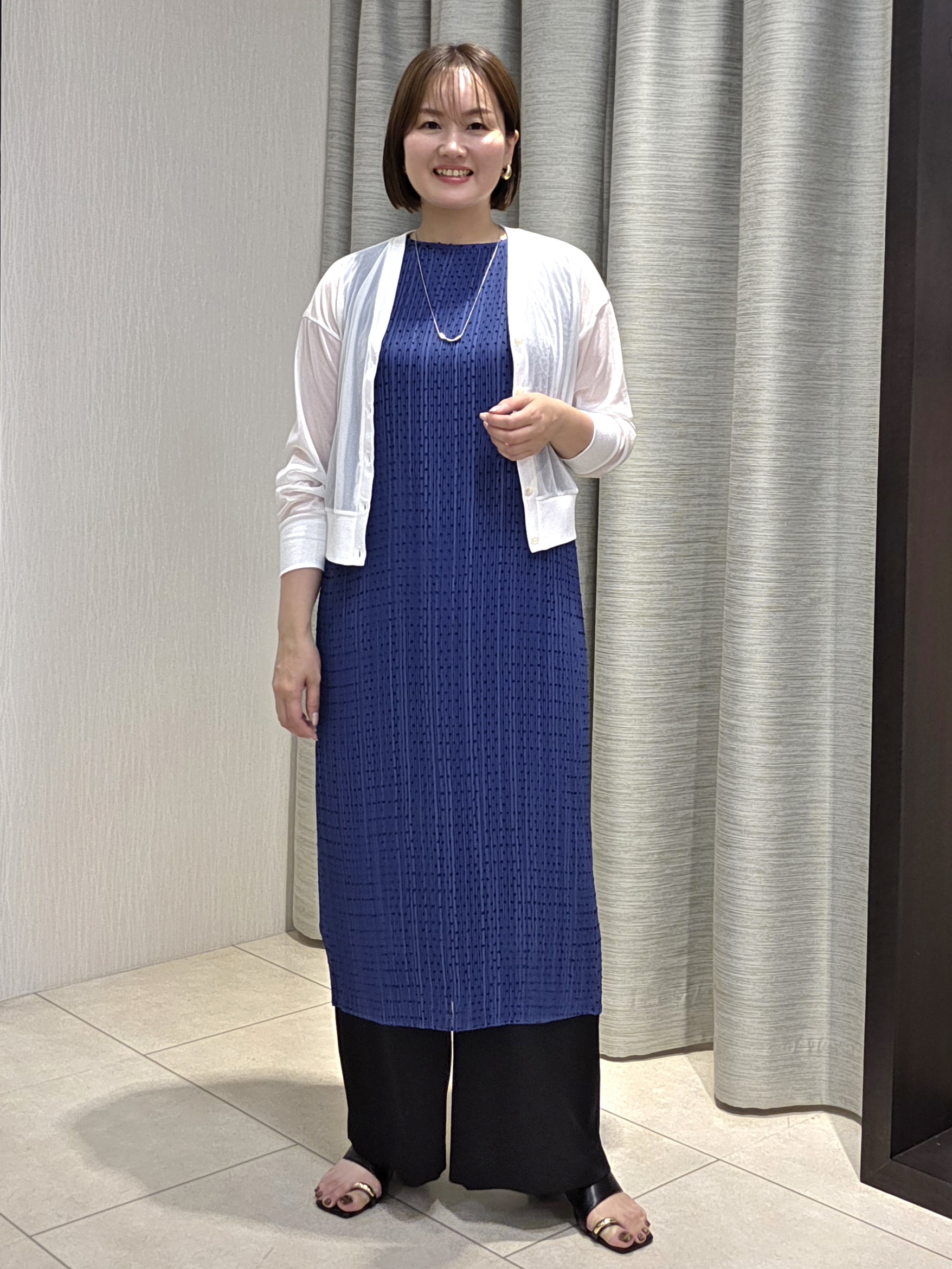 naokoさんの「UNTITLED｜【華やか/シアー感】ドットジャガードワンピース」を使ったコーディネート