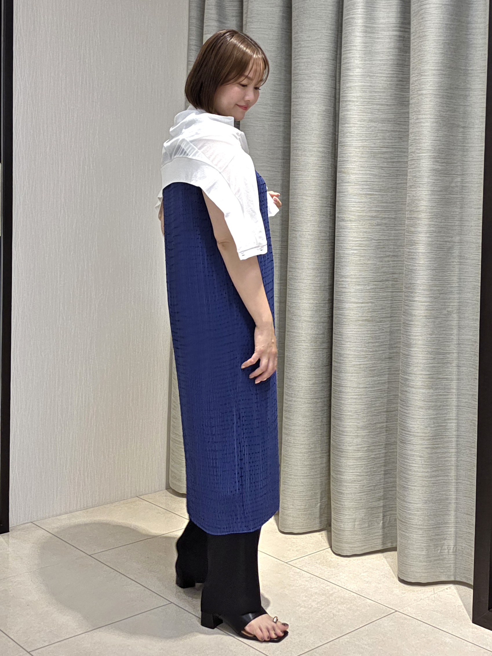 naokoさんの「UNTITLED｜【華やか/シアー感】ドットジャガードワンピース」を使ったコーディネート