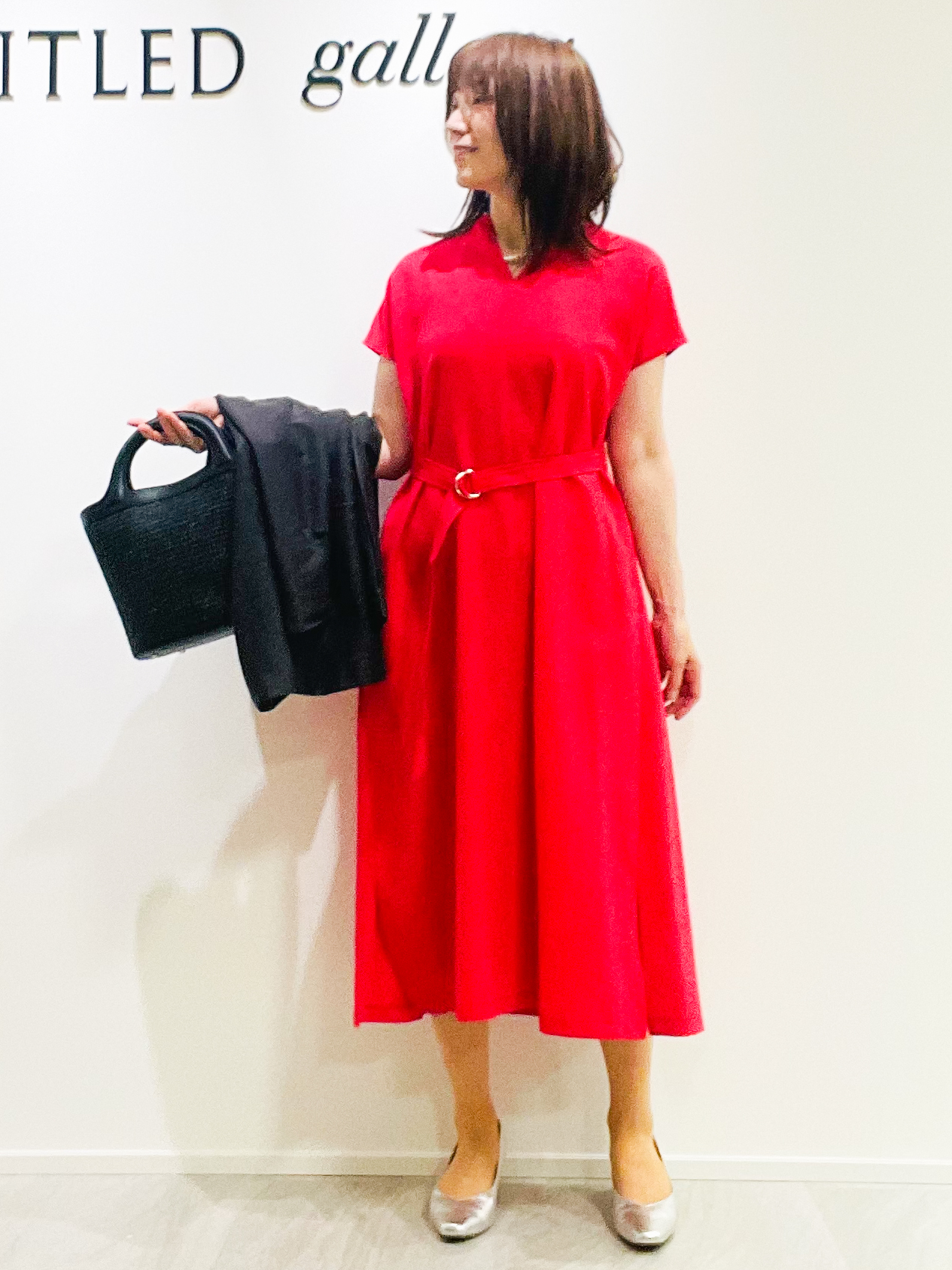 めいさんの「UNTITLED｜【UV/接触冷感/遮熱/通気性】スラブバンドカラーワンピース」を使ったコーディネート