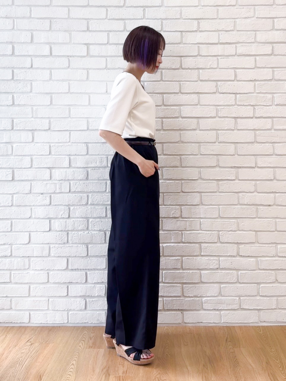 𝐜𝐡𝐢𝐤𝐚さんの「SHOO･LA･RUE｜【高レビュー/洗濯機可/セットアップ可】軽凛(かろりん) 半袖ジャケット」を使ったコーディネート