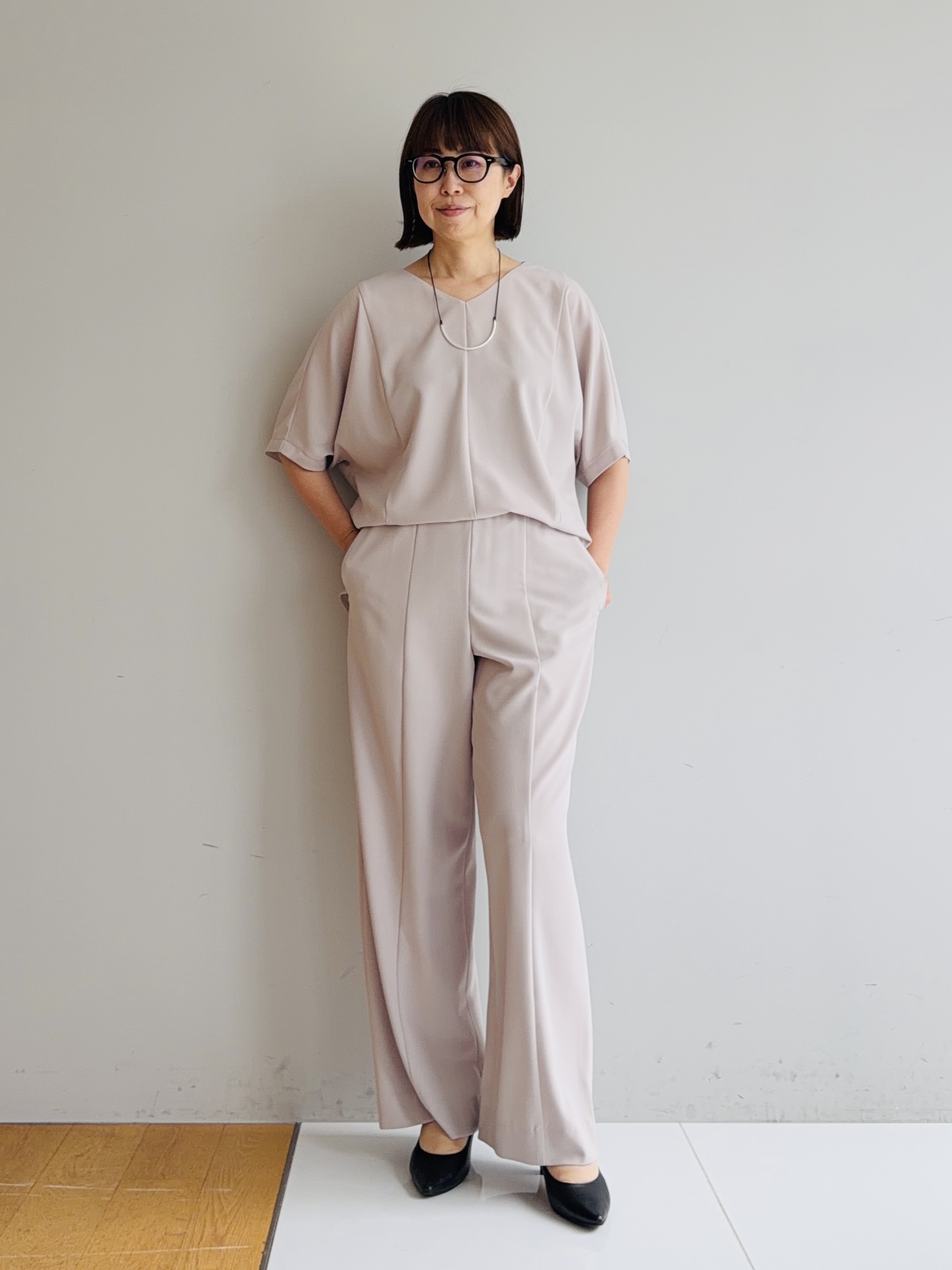 murayamaさんの「INDIVI｜【体型＆二の腕カバー/着る日傘】ドルマントップス」を使ったコーディネート