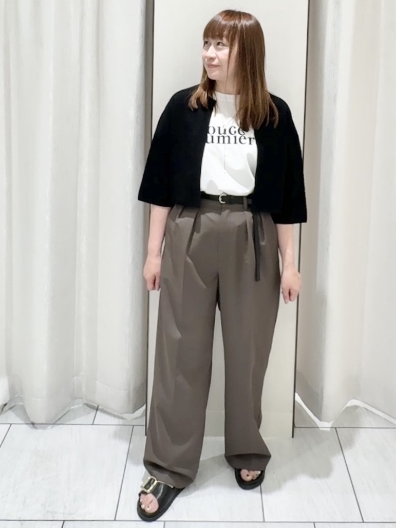 ʏᴜᴋɪᴋᴏさんの「UNTITLED｜◆【ストレッチ性/洗える】短丈ニットカーディガン」を使ったコーディネート