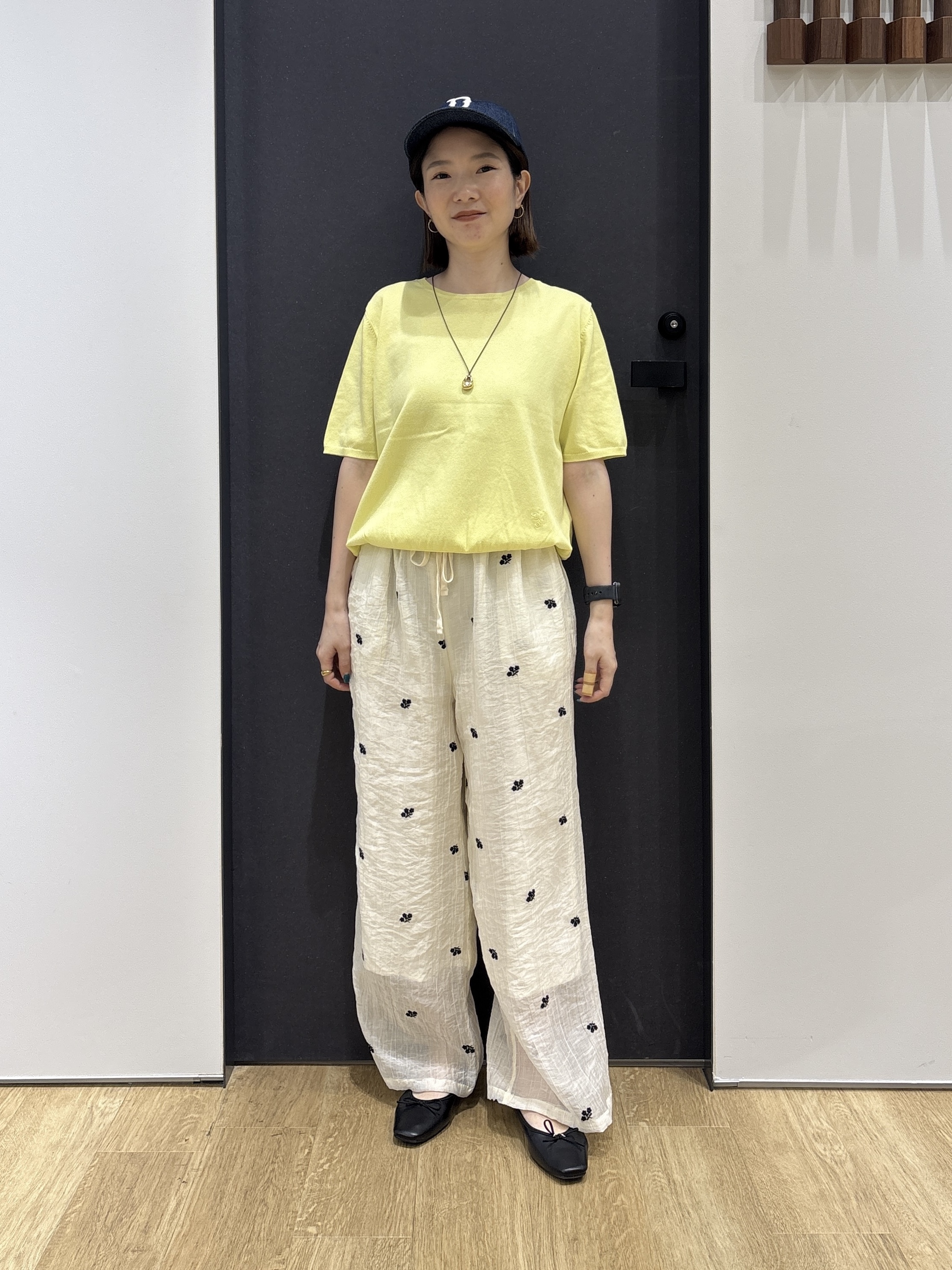 risaさんの「Dessin｜【9色展開/接触冷感/UVカット】ドライタッチサマーニットT」を使ったコーディネート