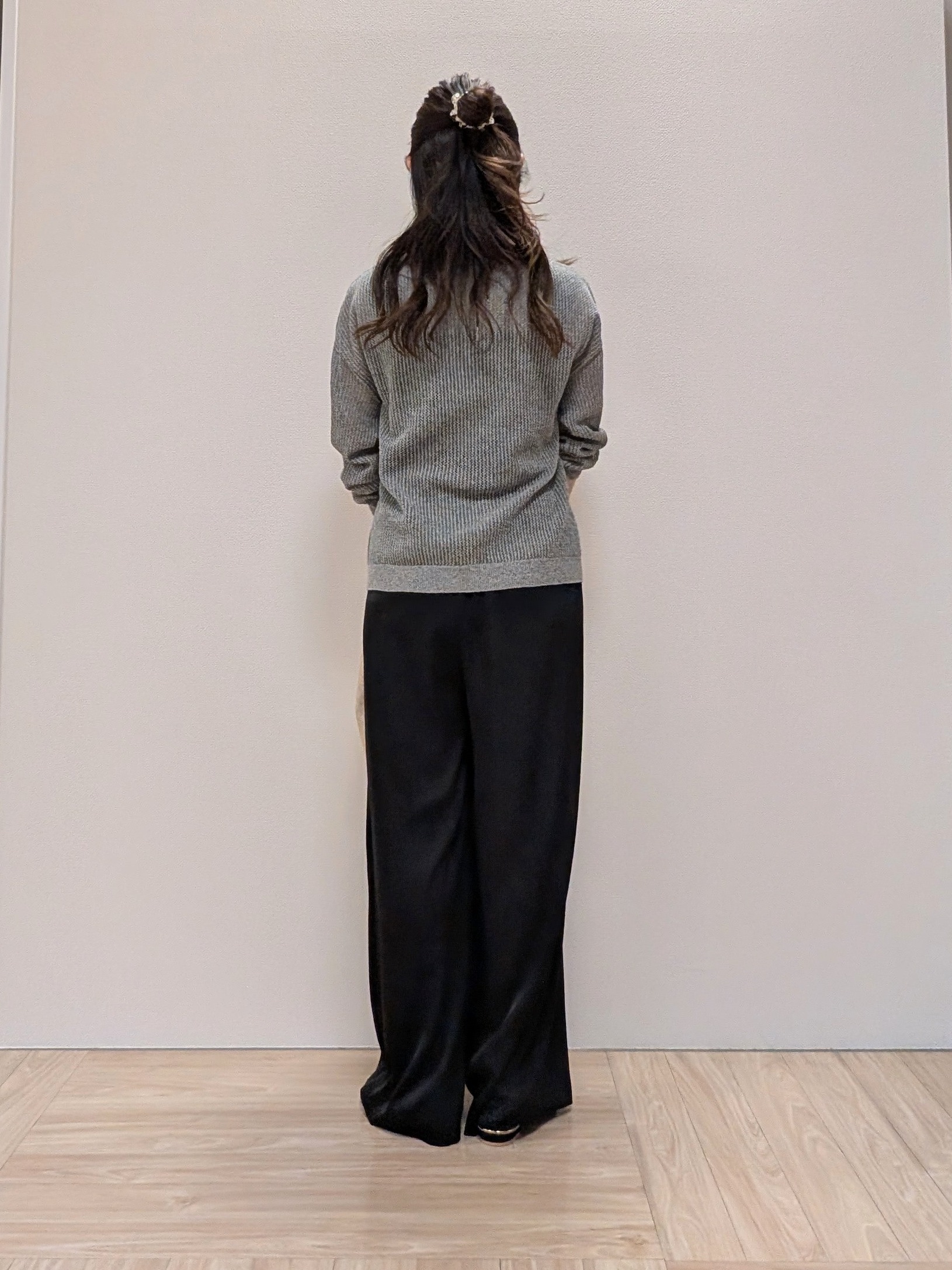 Rieさんの「UNTITLED｜【接触冷感/吸水速乾】サテンワイドパンツ」を使ったコーディネート