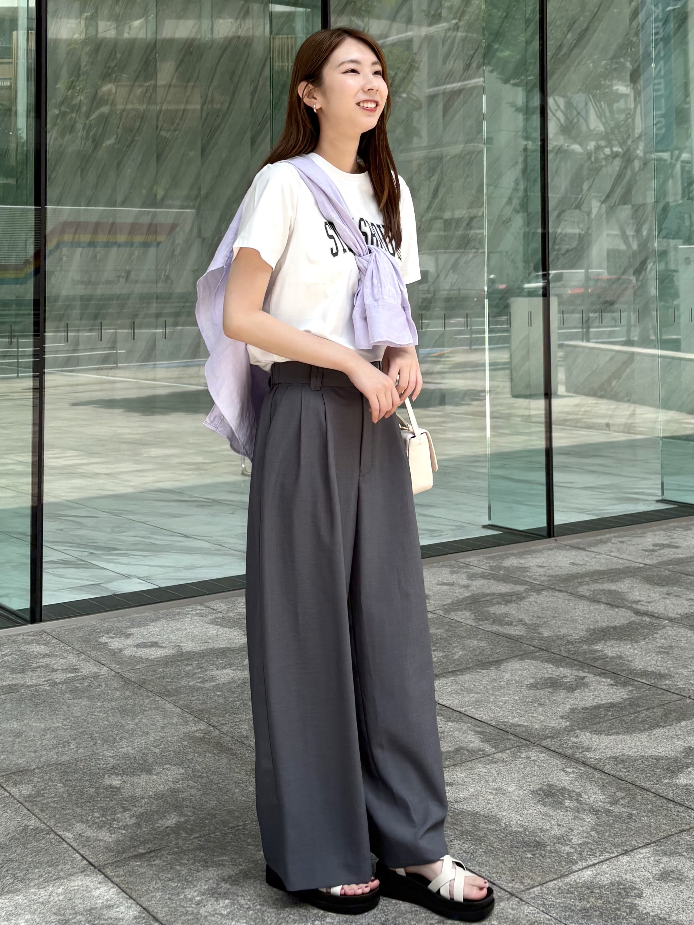めぐさんの「OPAQUE.CLIP｜アソートロゴTシャツ【洗濯機OK】」を使ったコーディネート