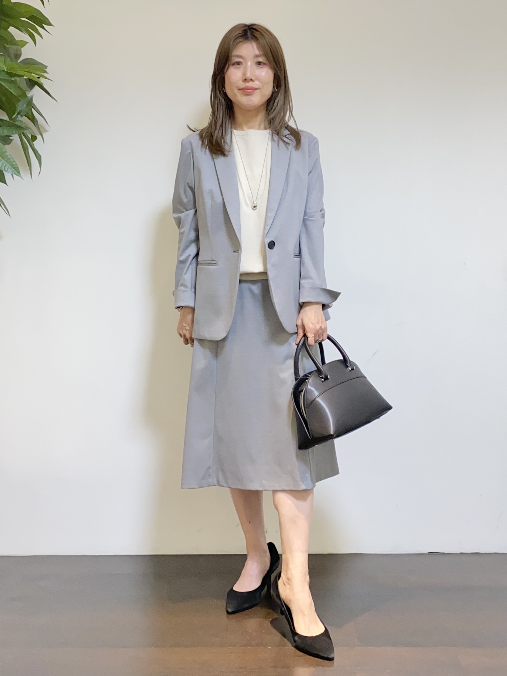 tomoさんの「UNTITLED｜【UV/接触冷感/スーツ】ジャージテーラードジャケット」を使ったコーディネート