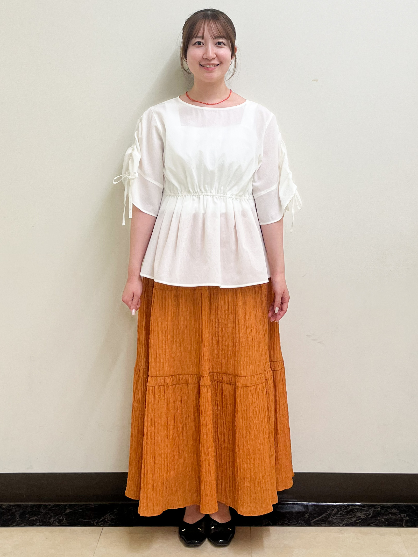 mikikoさんの「Reflect｜【マシンウォッシャブル】ウエストギャザーブラウス」を使ったコーディネート
