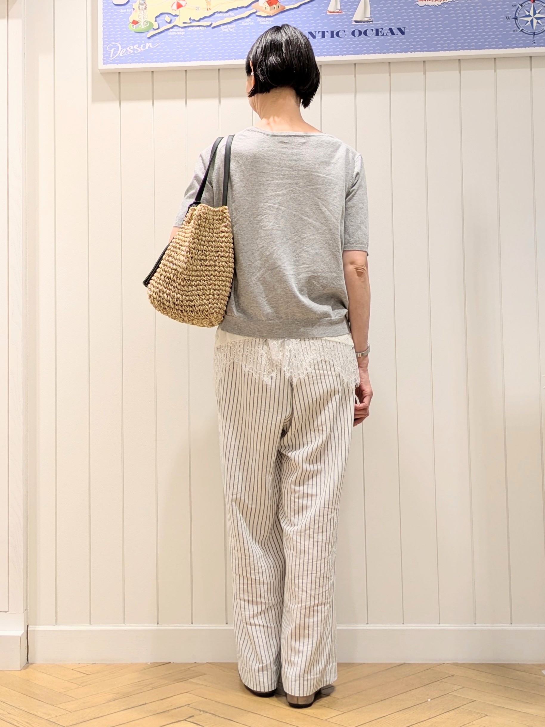 micoさんの「Dessin｜【9色展開/接触冷感/UVカット】ドライタッチサマーニットT」を使ったコーディネート