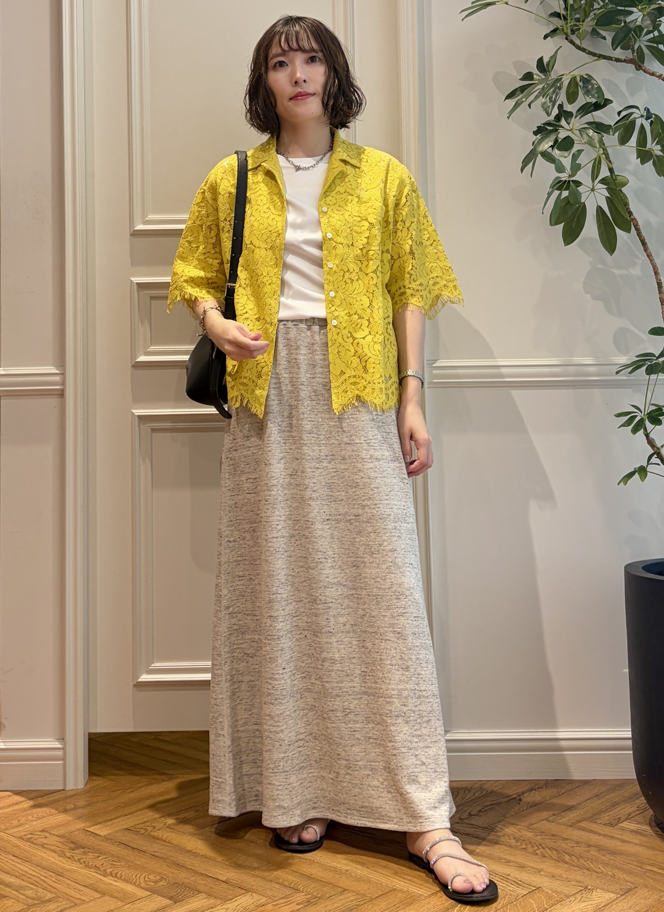 nakaoさんの「DRESSTERIOR｜【接触冷感／抗菌防臭／消臭】アイスクリアコットンフレンチスリーブT」を使ったコーディネート