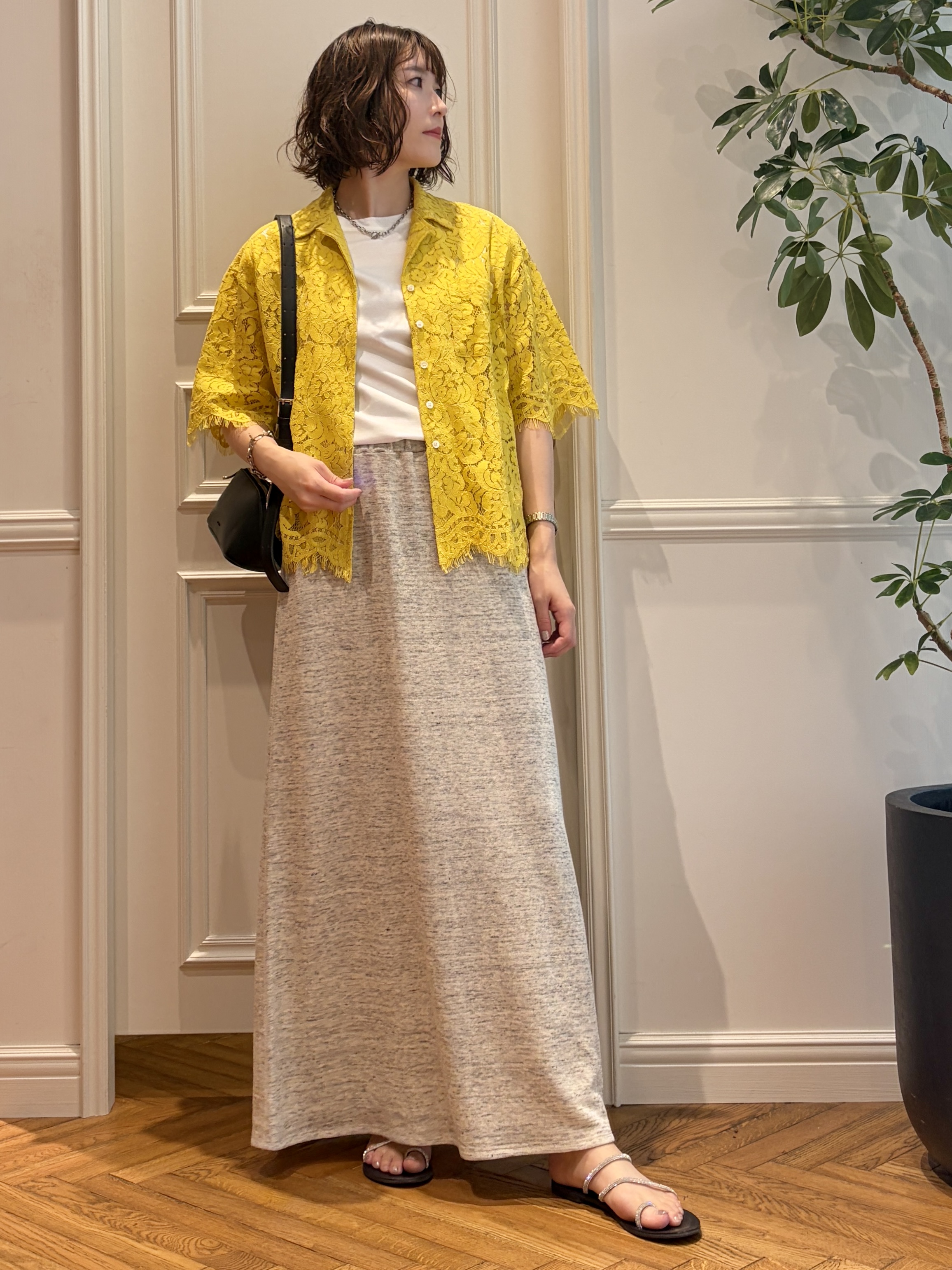 nakaoさんの「DRESSTERIOR｜【接触冷感／抗菌防臭／消臭】アイスクリアコットンフレンチスリーブT」を使ったコーディネート