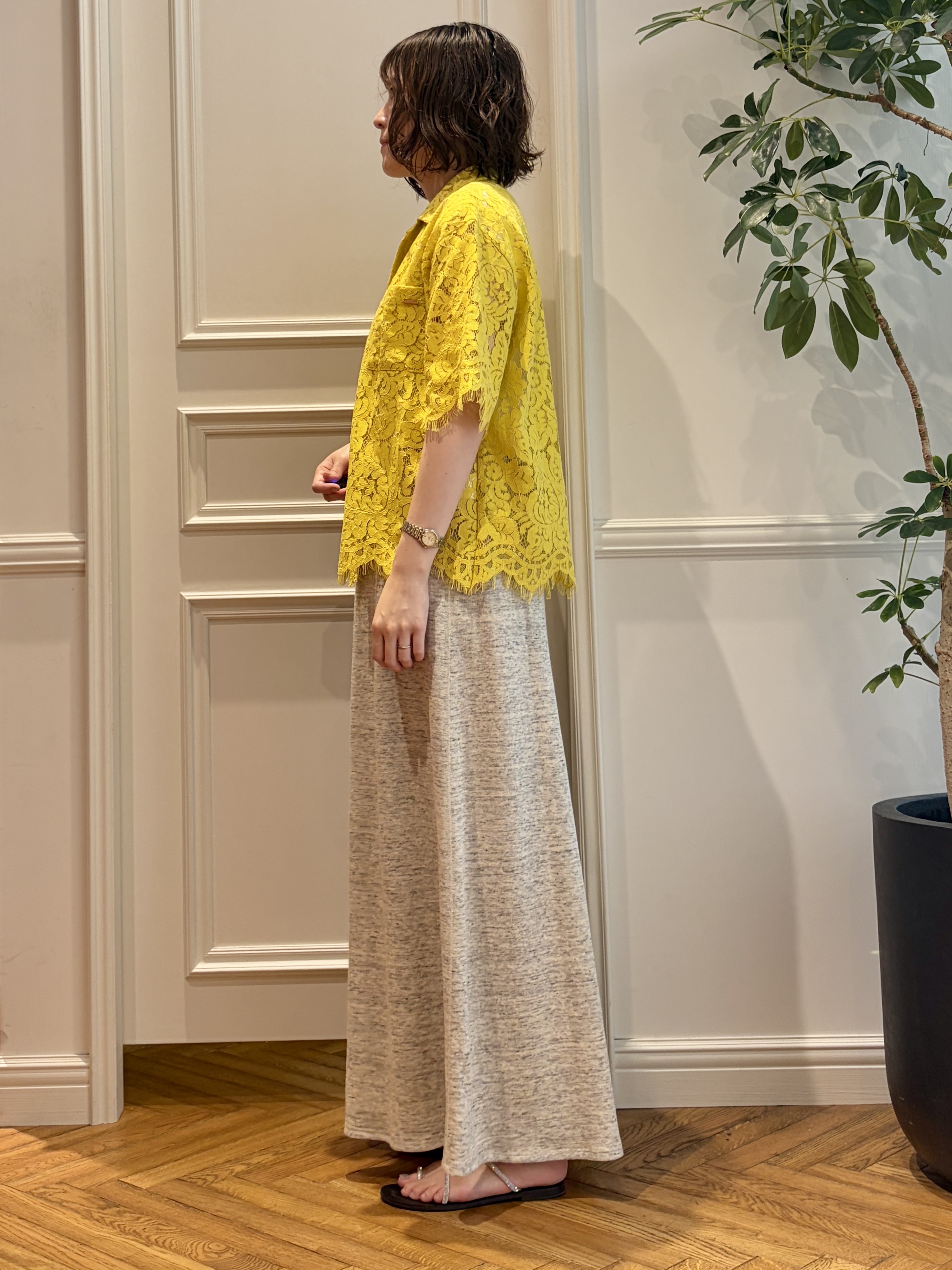 nakaoさんの「DRESSTERIOR｜【接触冷感／抗菌防臭／消臭】アイスクリアコットンフレンチスリーブT」を使ったコーディネート