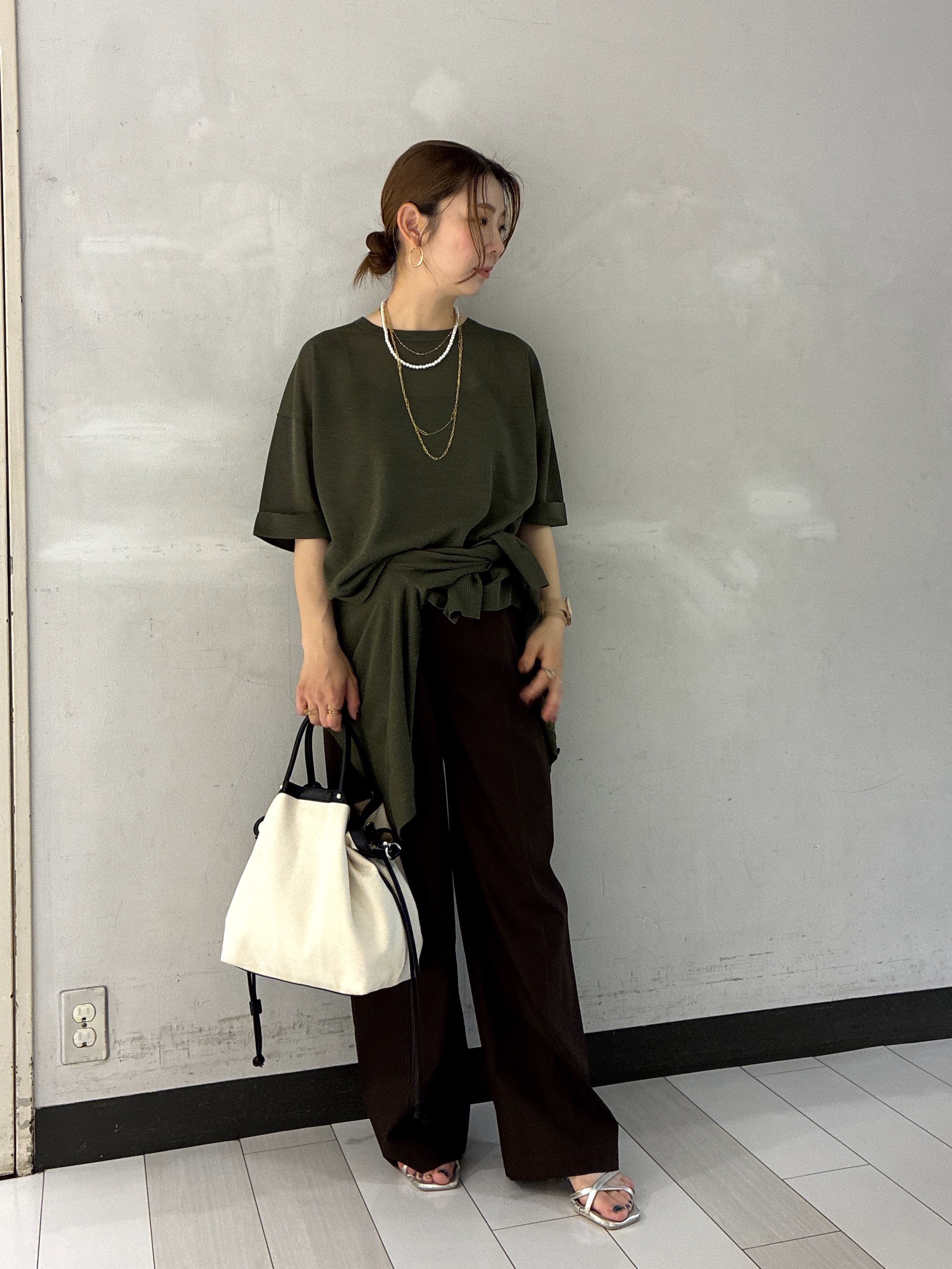 Rinさんの「UNTITLED｜【アンサンブル可/Tシャツ風/ゆったり】リラックスニットトップス」を使ったコーディネート