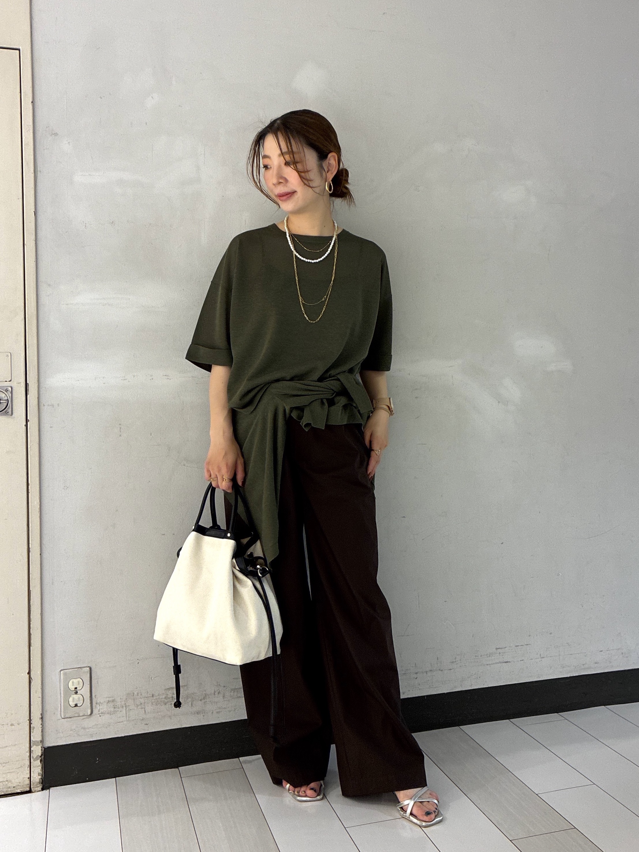 Rinさんの「UNTITLED｜【アンサンブル可/Tシャツ風/ゆったり】リラックスニットトップス」を使ったコーディネート