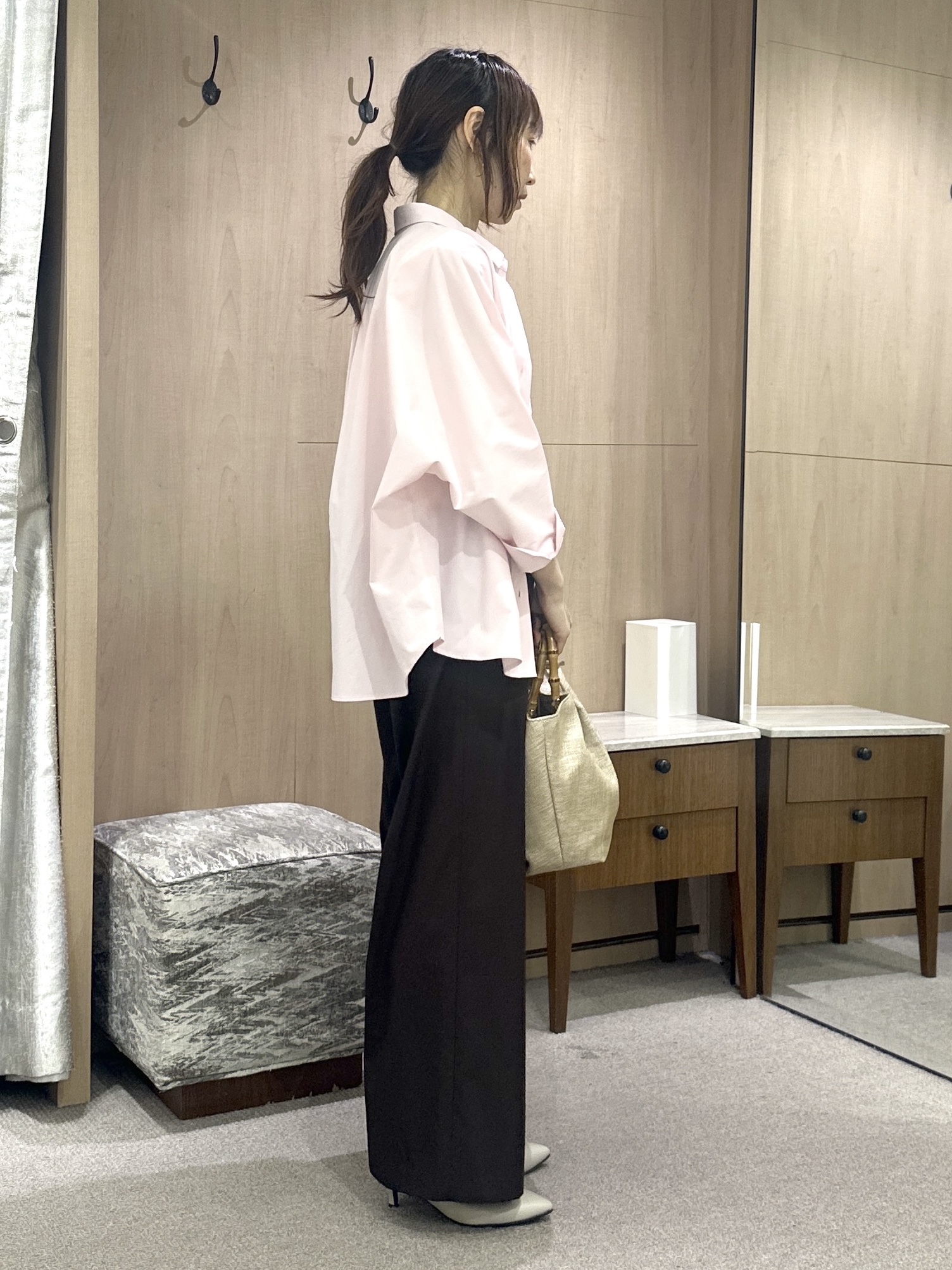 Miwaさんの「UNTITLED｜【接触冷感/吸水速乾/UVカット】ドルマンスリーブシャツ」を使ったコーディネート