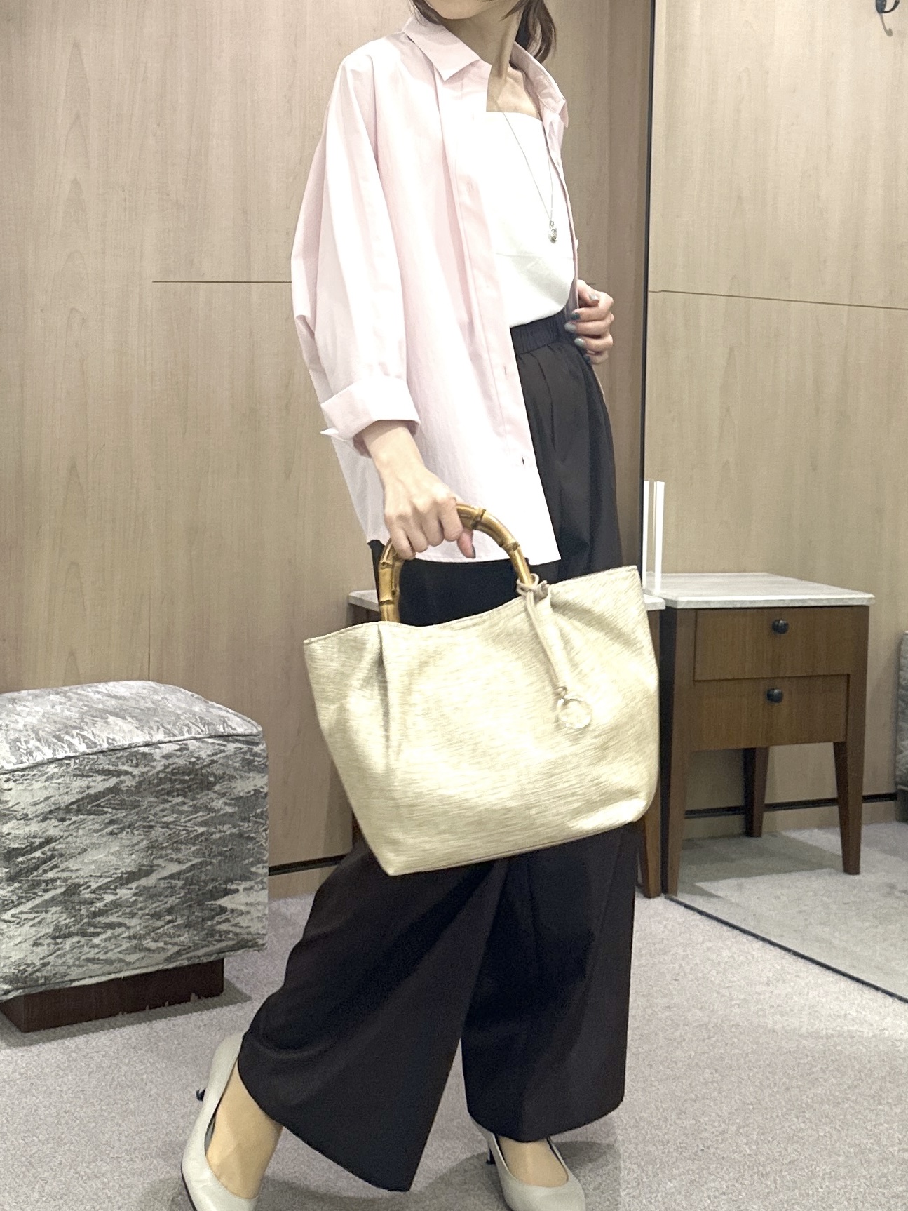 Miwaさんの「UNTITLED｜【接触冷感/吸水速乾/UVカット】ドルマンスリーブシャツ」を使ったコーディネート