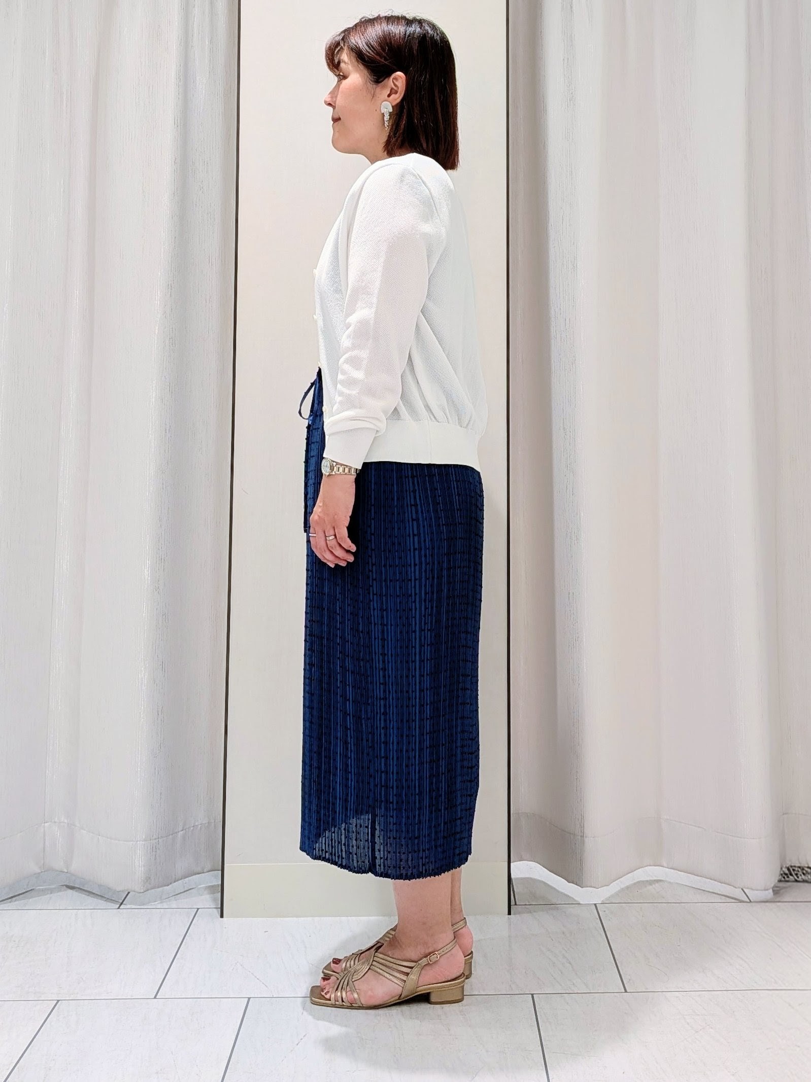 Onumaさんの「UNTITLED｜【華やか/シアー感】ドットジャガードワンピース」を使ったコーディネート