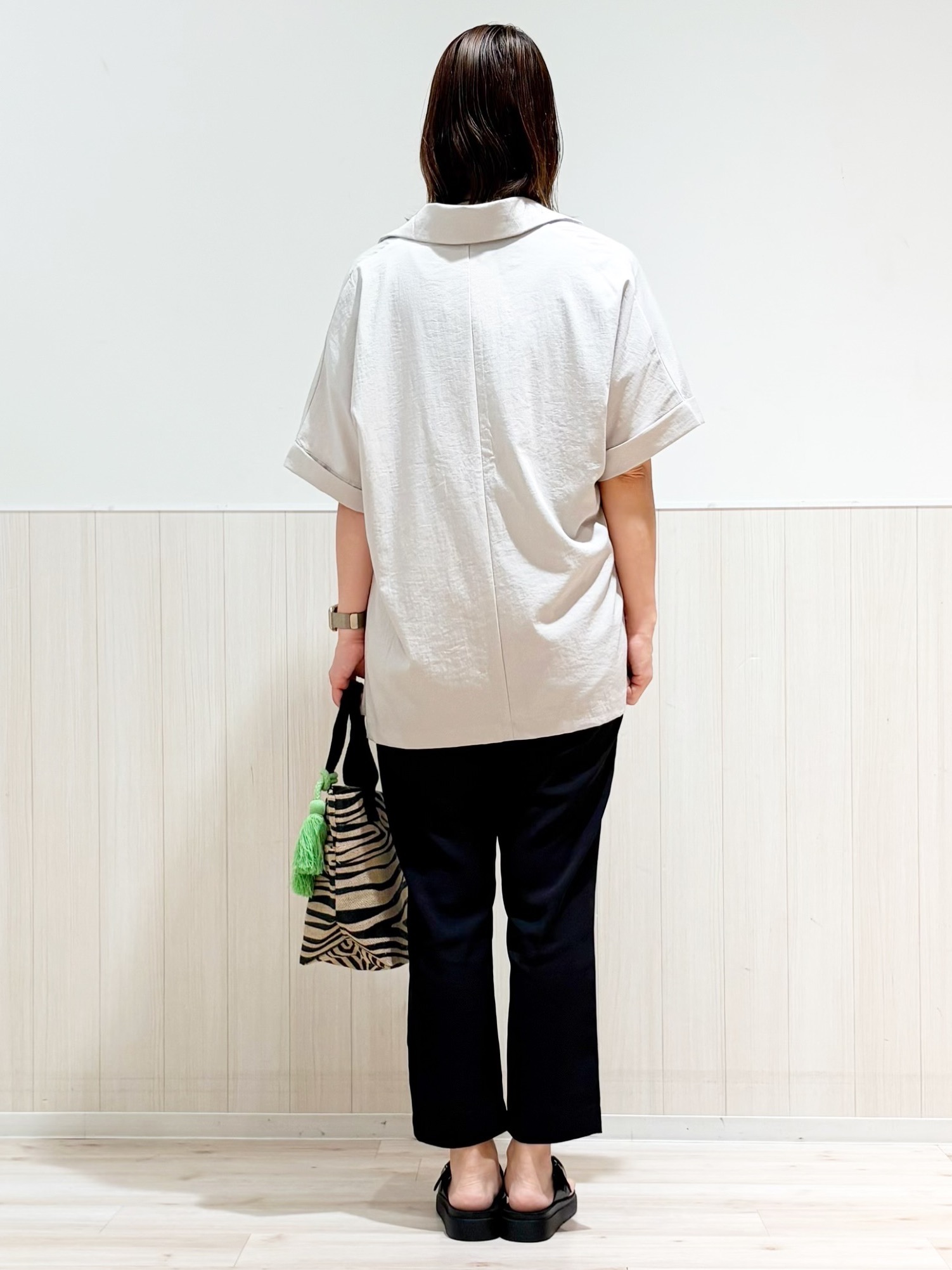 maasaさんの「SHOO･LA･RUE｜【高レビュー/洗濯機可/セットアップ可】軽凛(かろりん) 半袖ジャケット」を使ったコーディネート