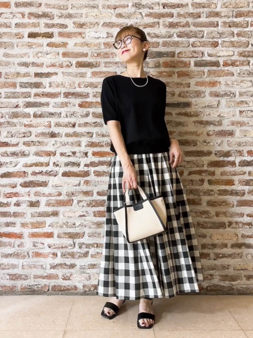 Yasucoさんの「Dessin｜【9色展開/接触冷感/UVカット】ドライタッチサマーニットT」を使ったコーディネート