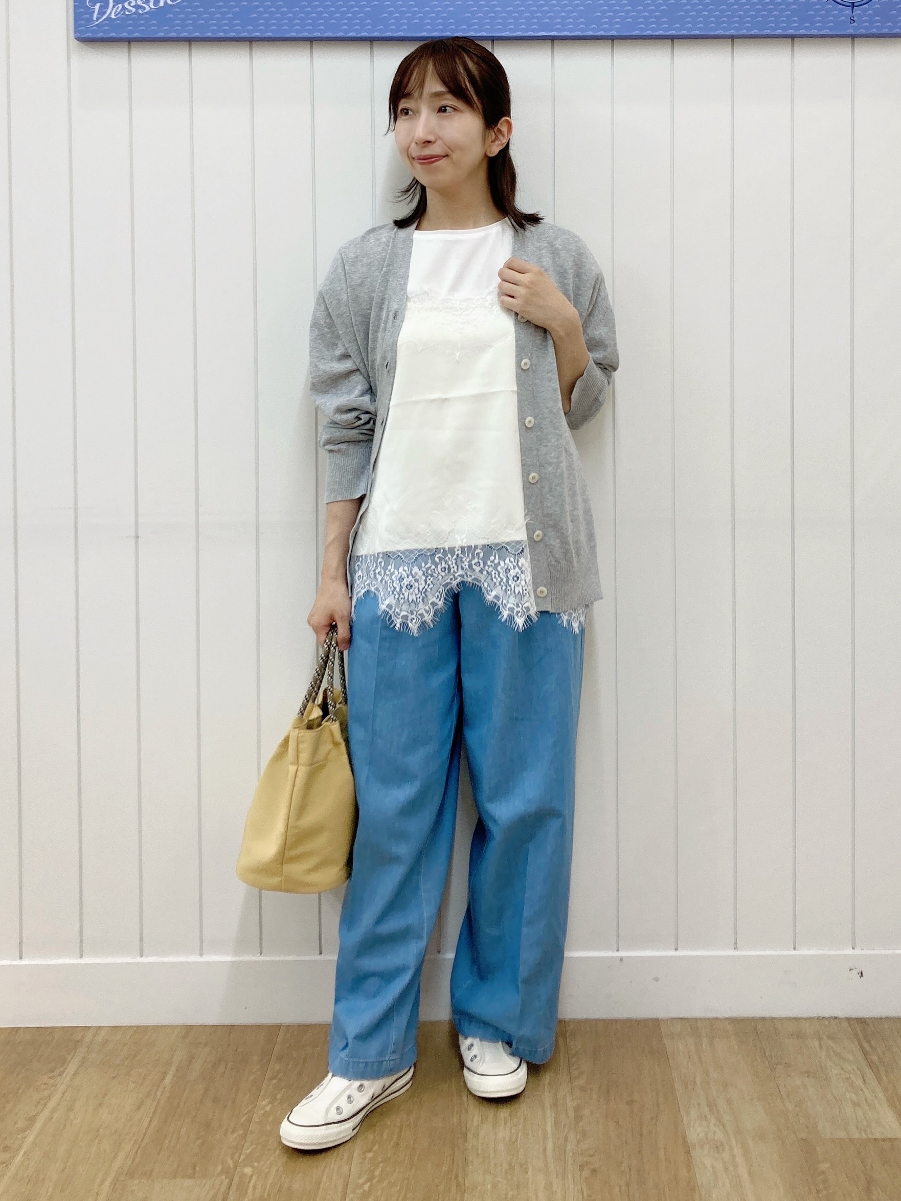 yoshiさんの「Dessin｜【UVカット/接触冷感】美光沢カットソー」を使ったコーディネート