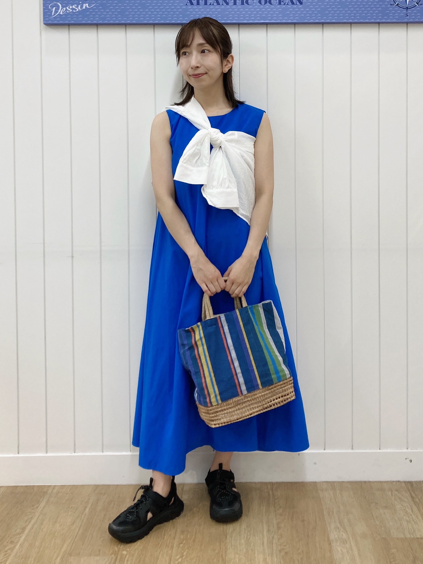yoshiさんの「Dessin｜【撥水】Aラインナイロンワンピース」を使ったコーディネート