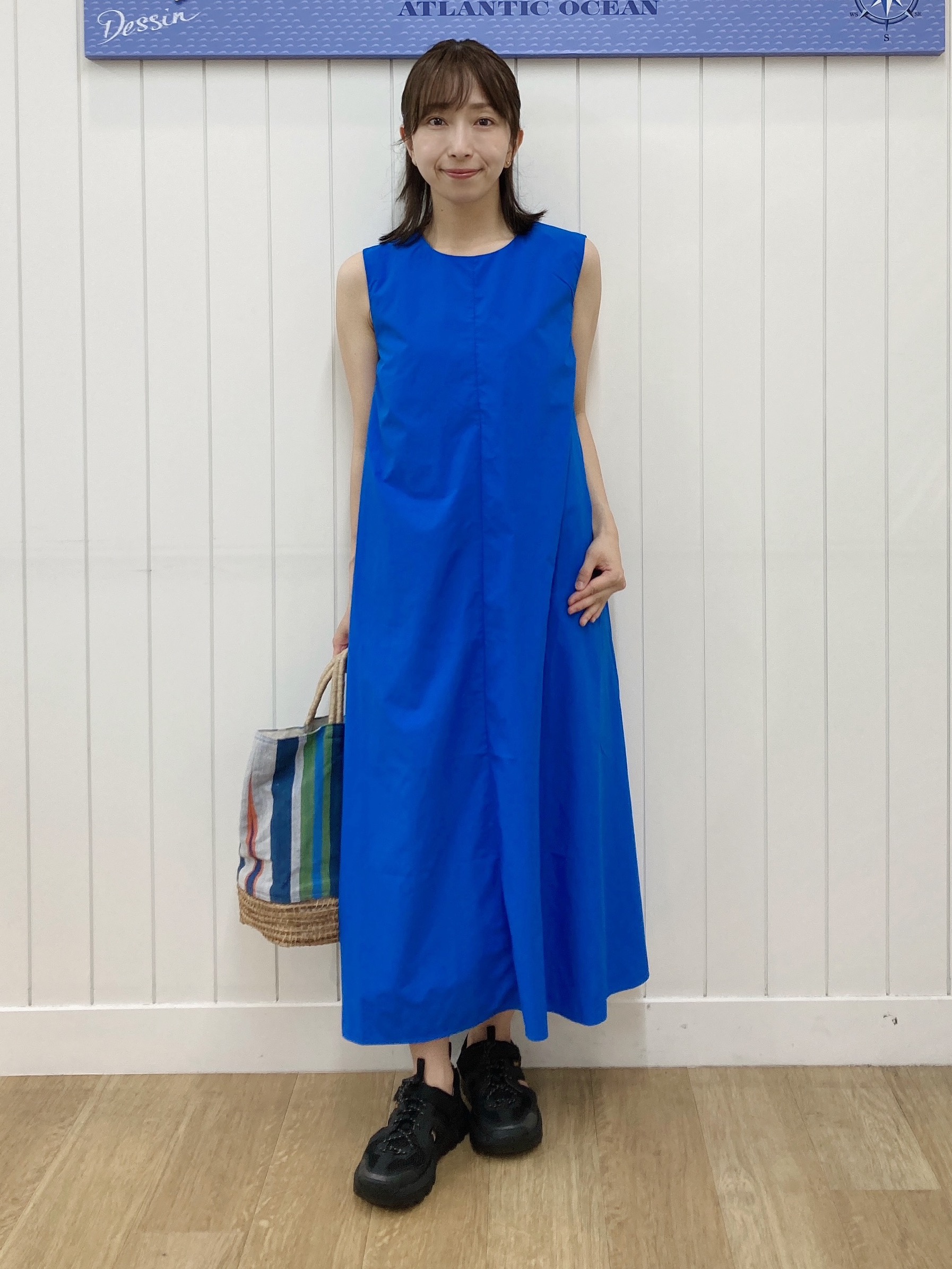 yoshiさんの「Dessin｜【撥水】Aラインナイロンワンピース」を使ったコーディネート