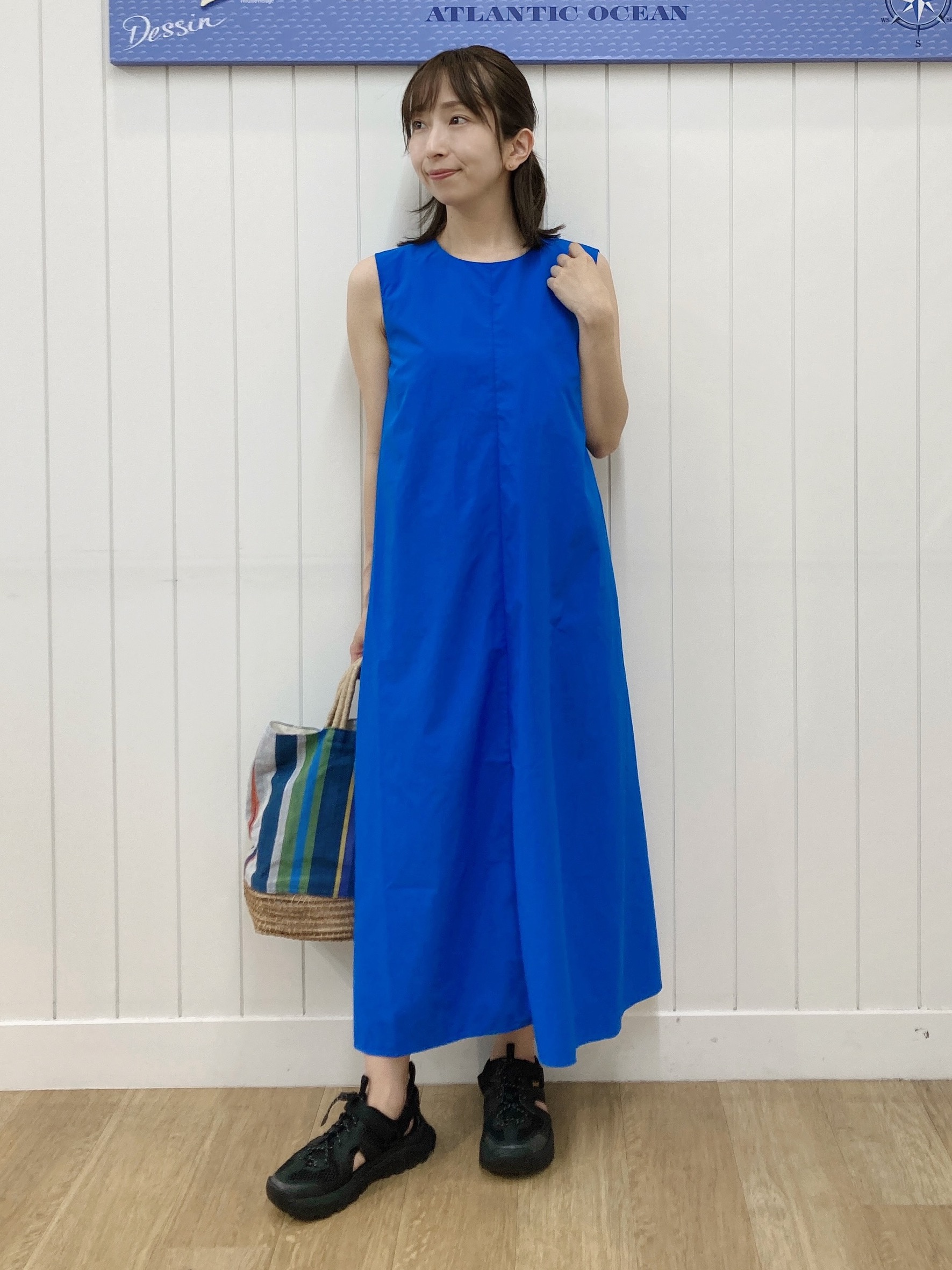 yoshiさんの「Dessin｜【撥水】Aラインナイロンワンピース」を使ったコーディネート