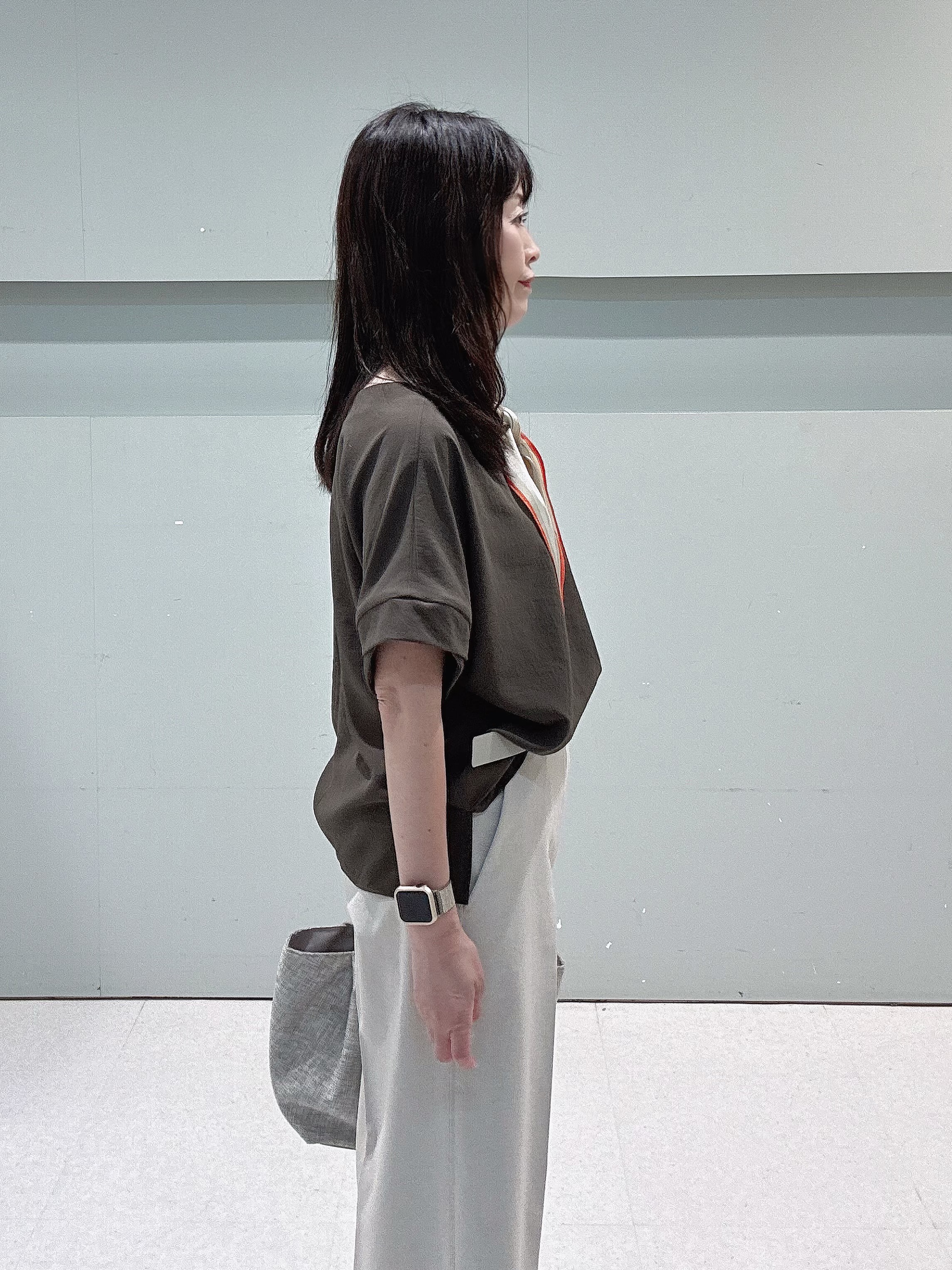 makiさんの「UNTITLED｜【セットアップ可/UVカット/前後2WAY】リラクシーフレンチスリーブブラウス」を使ったコーディネート
