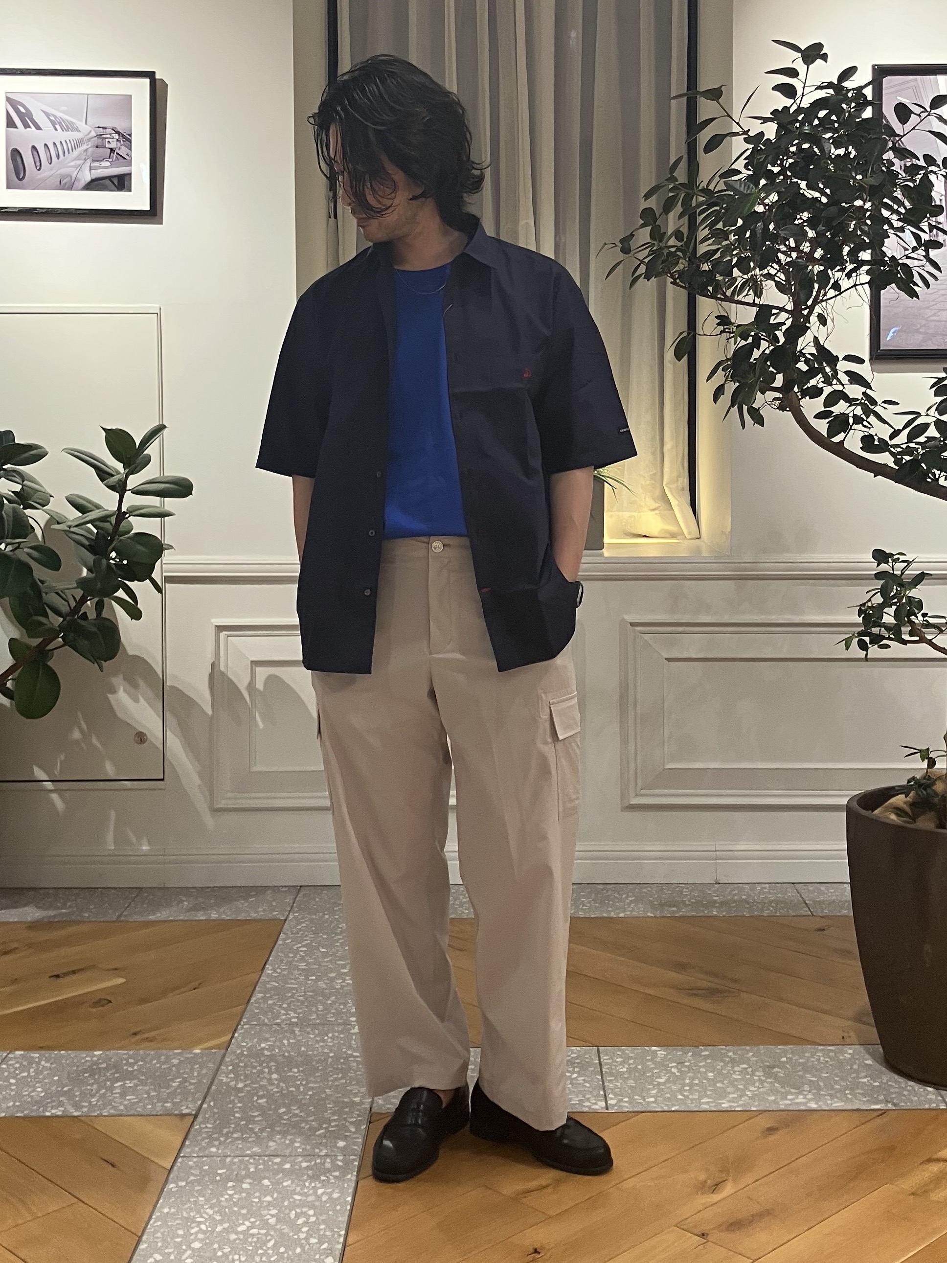 junyaさんの「DRESSTERIOR｜【Safari5月号掲載】ウォッシャブル キューバニットシャツ」を使ったコーディネート