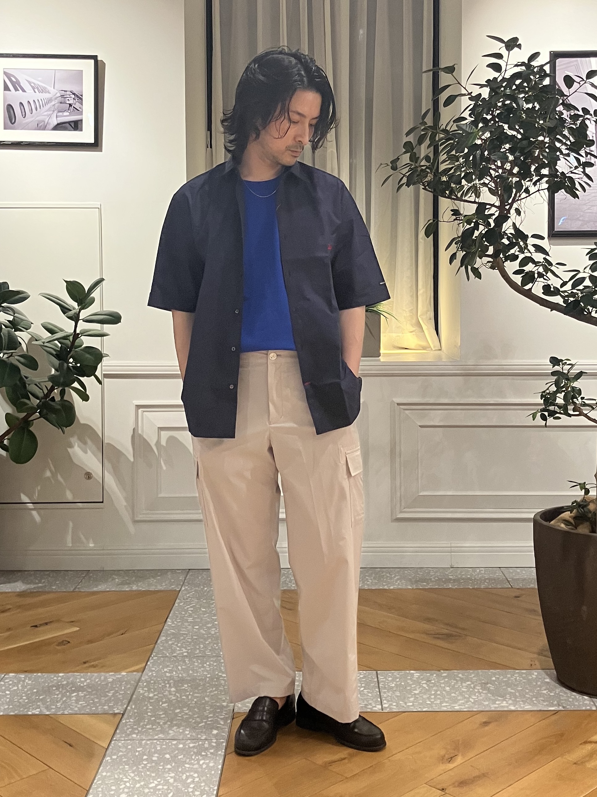 junyaさんの「DRESSTERIOR｜【Safari5月号掲載】ウォッシャブル キューバニットシャツ」を使ったコーディネート
