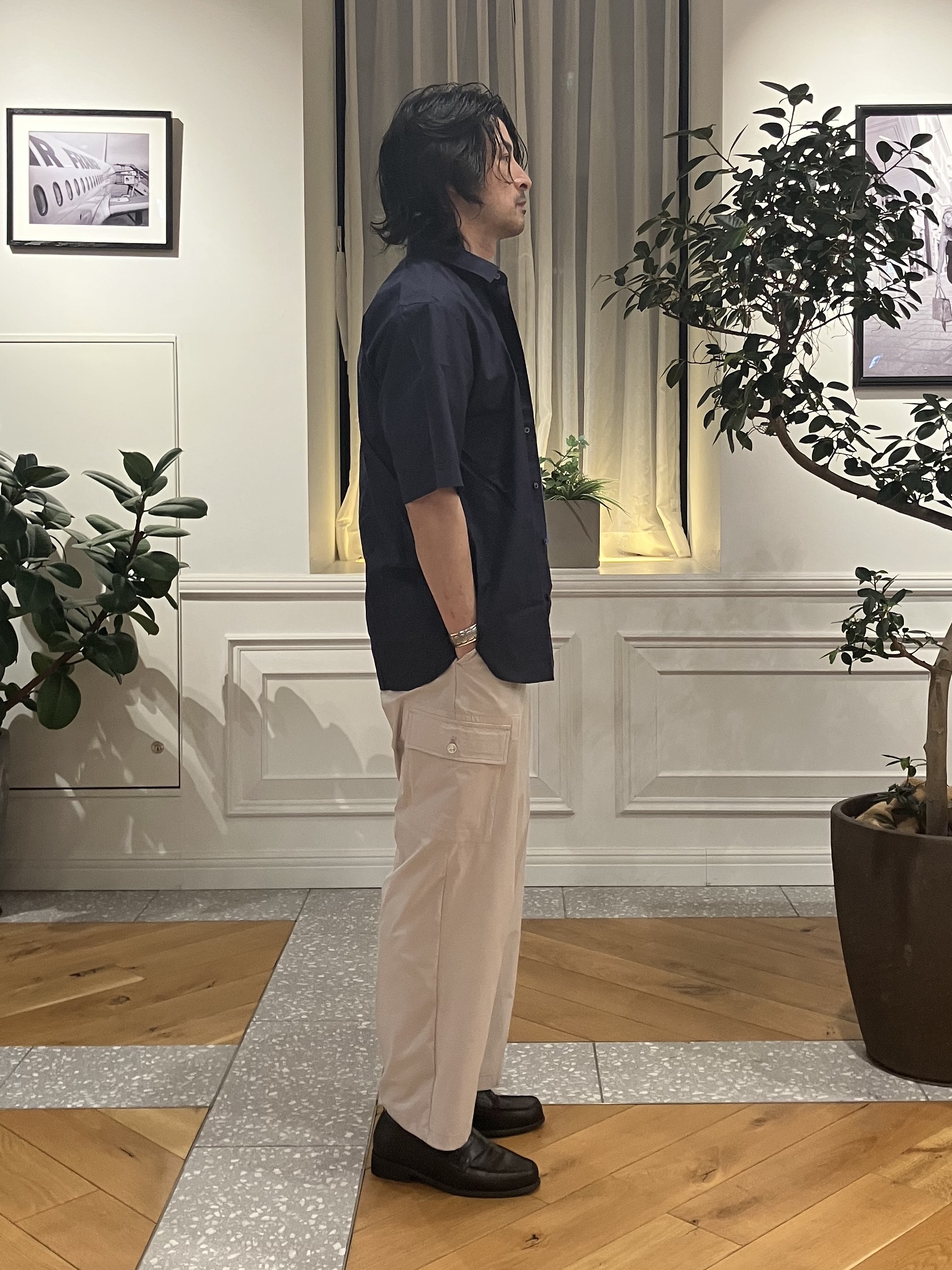 junyaさんの「DRESSTERIOR｜【Safari5月号掲載】ウォッシャブル キューバニットシャツ」を使ったコーディネート