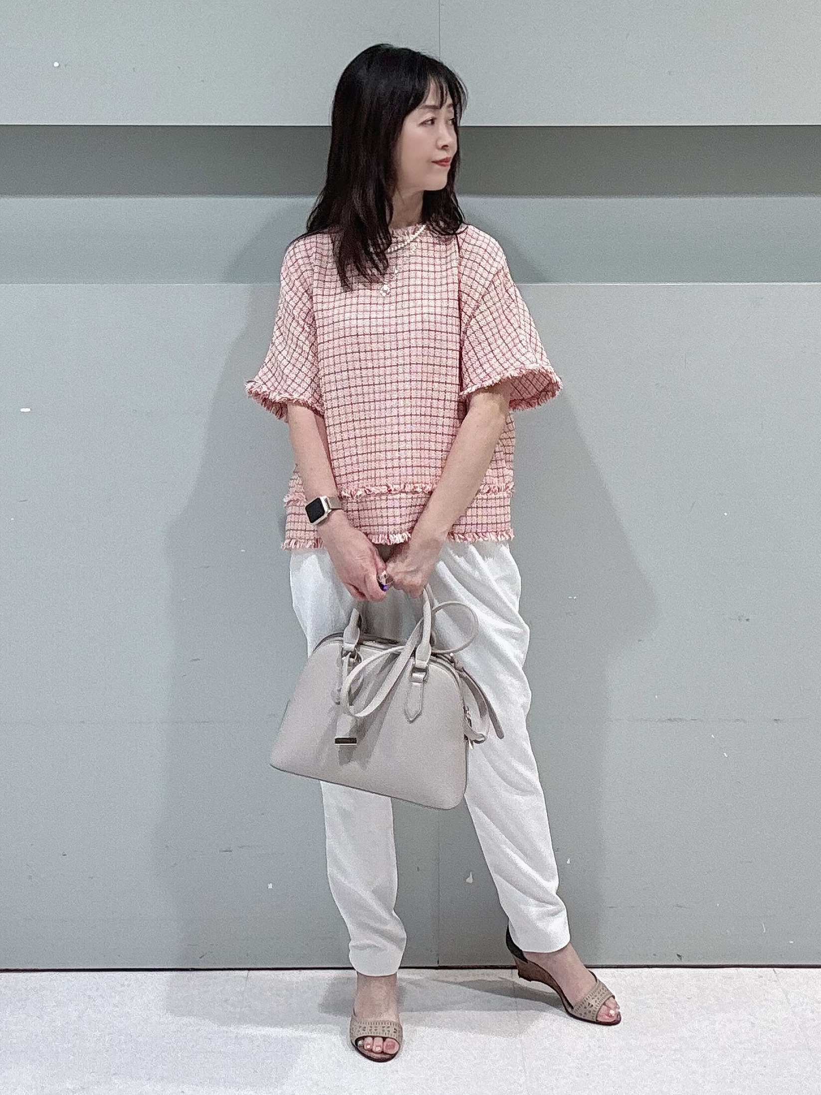 makiさんの「UNTITLED｜◆ファンシーツイードブラウス」を使ったコーディネート