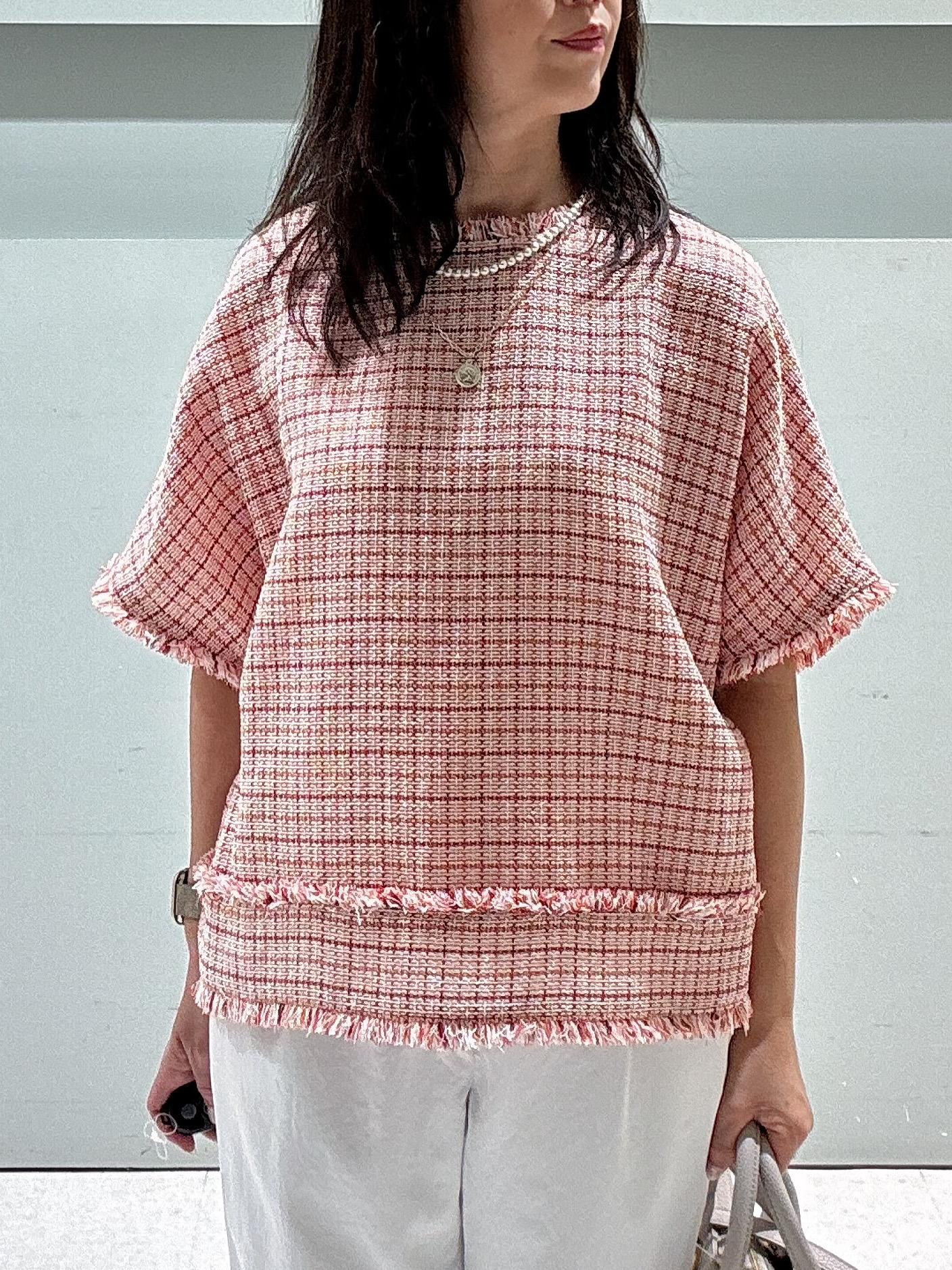 makiさんの「UNTITLED｜◆ファンシーツイードブラウス」を使ったコーディネート
