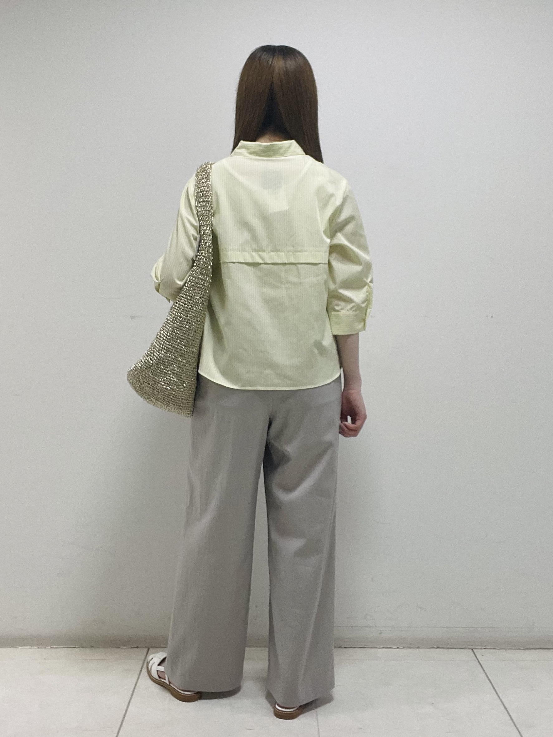 mさんの「INDIVI｜【UVケア／吸汗速乾／着映え】ティアードストライプシャツ」を使ったコーディネート