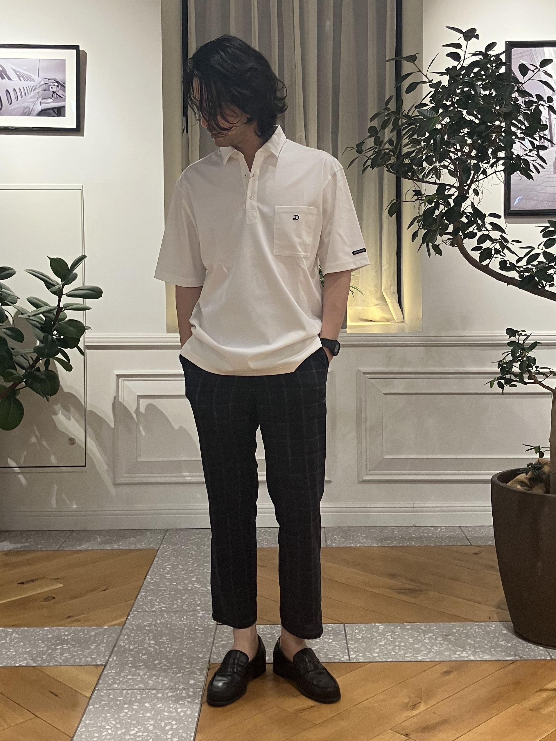 junyaさんの「DRESSTERIOR｜【接触冷感/抗菌防臭/消臭/Safari5月号掲載】ICE CLEAR COTTON オーバーフィッ」を使ったコーディネート