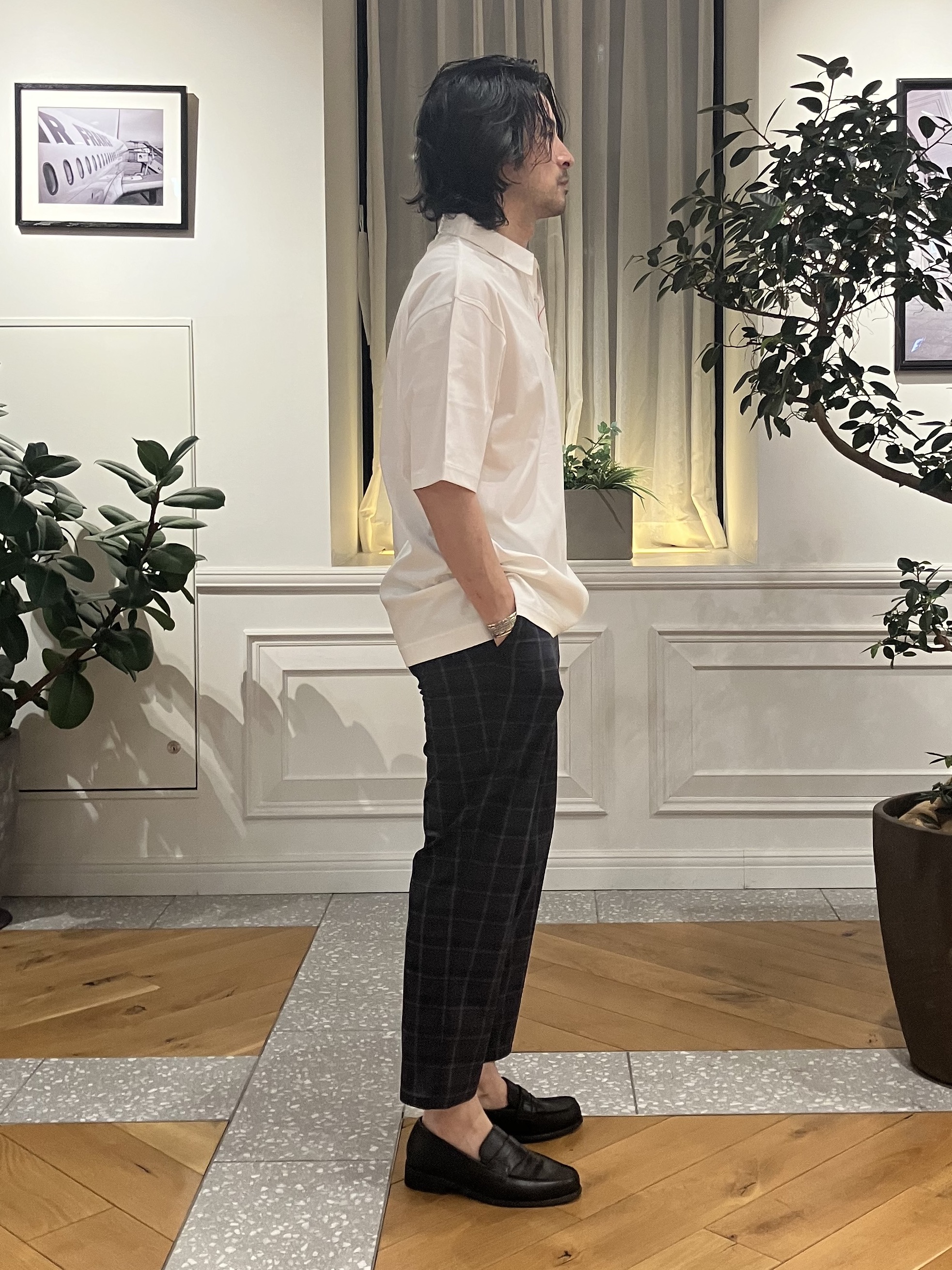 junyaさんの「DRESSTERIOR｜【接触冷感/抗菌防臭/消臭/Safari5月号掲載】ICE CLEAR COTTON オーバーフィッ」を使ったコーディネート
