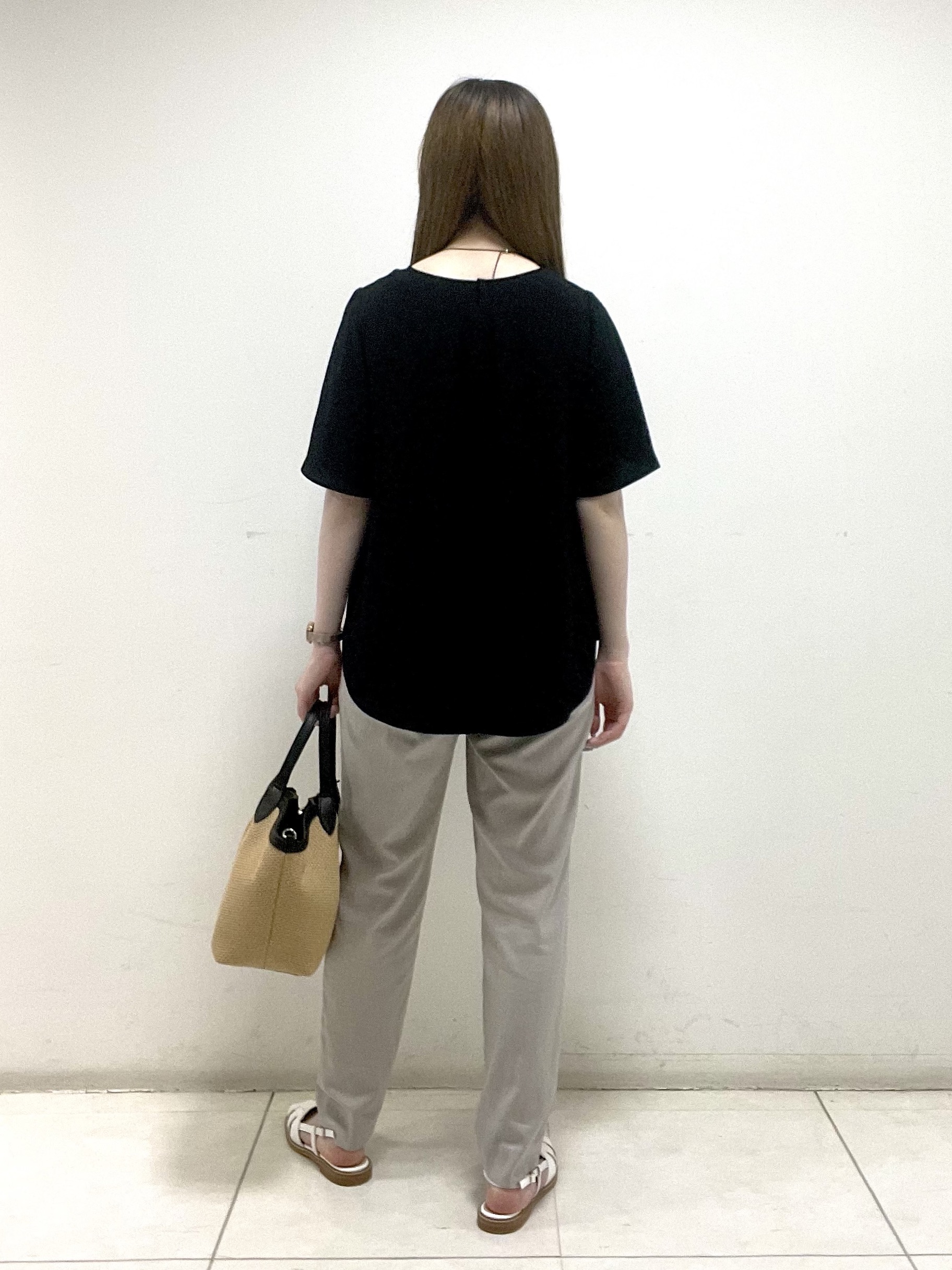 mさんの「INDIVI｜【着る日傘】シフォンドッキングブラウス」を使ったコーディネート