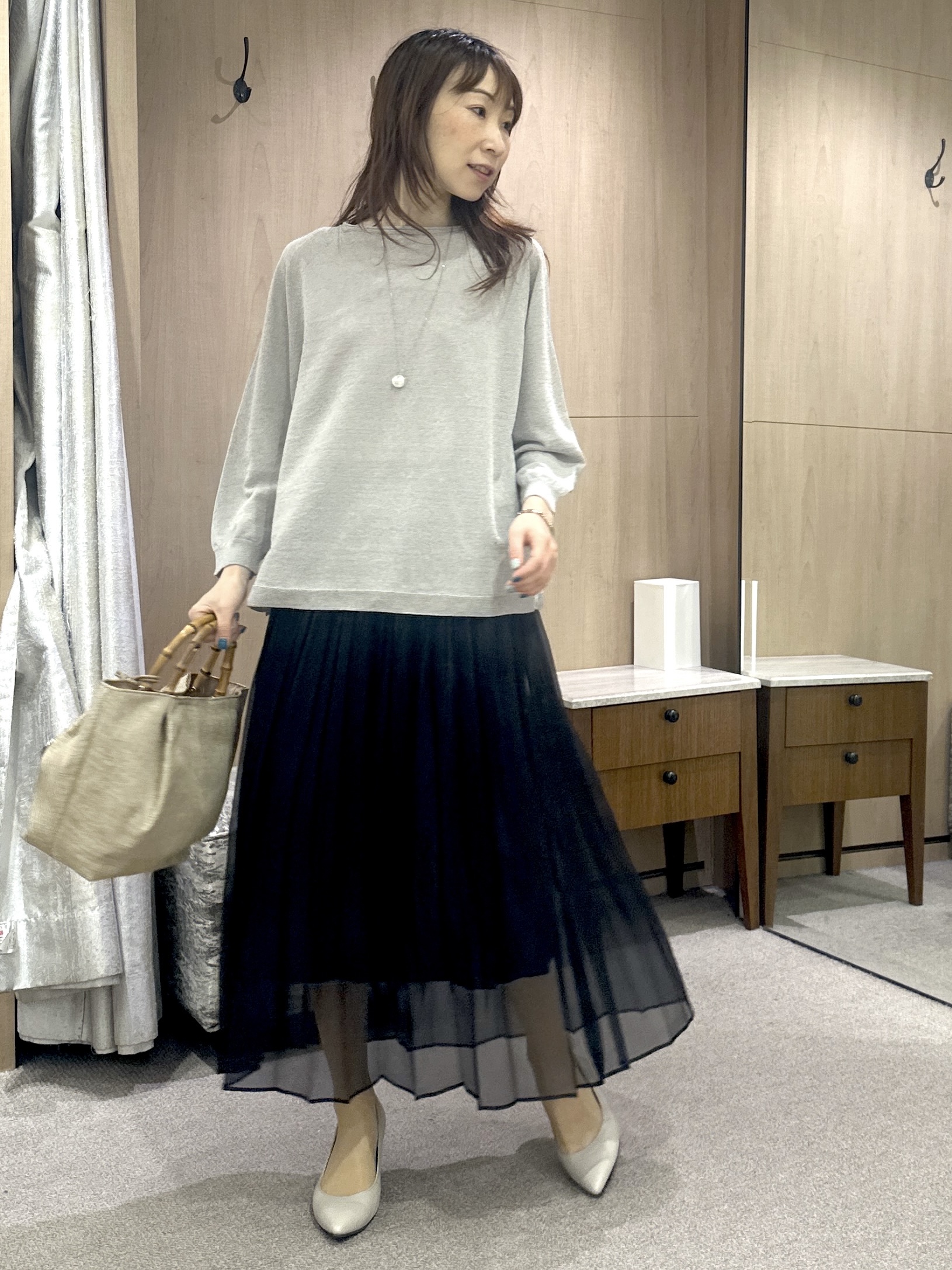 Miwaさんの「UNTITLED｜【ゆったり/リラクシー】リネンボートネックプルオーバー」を使ったコーディネート