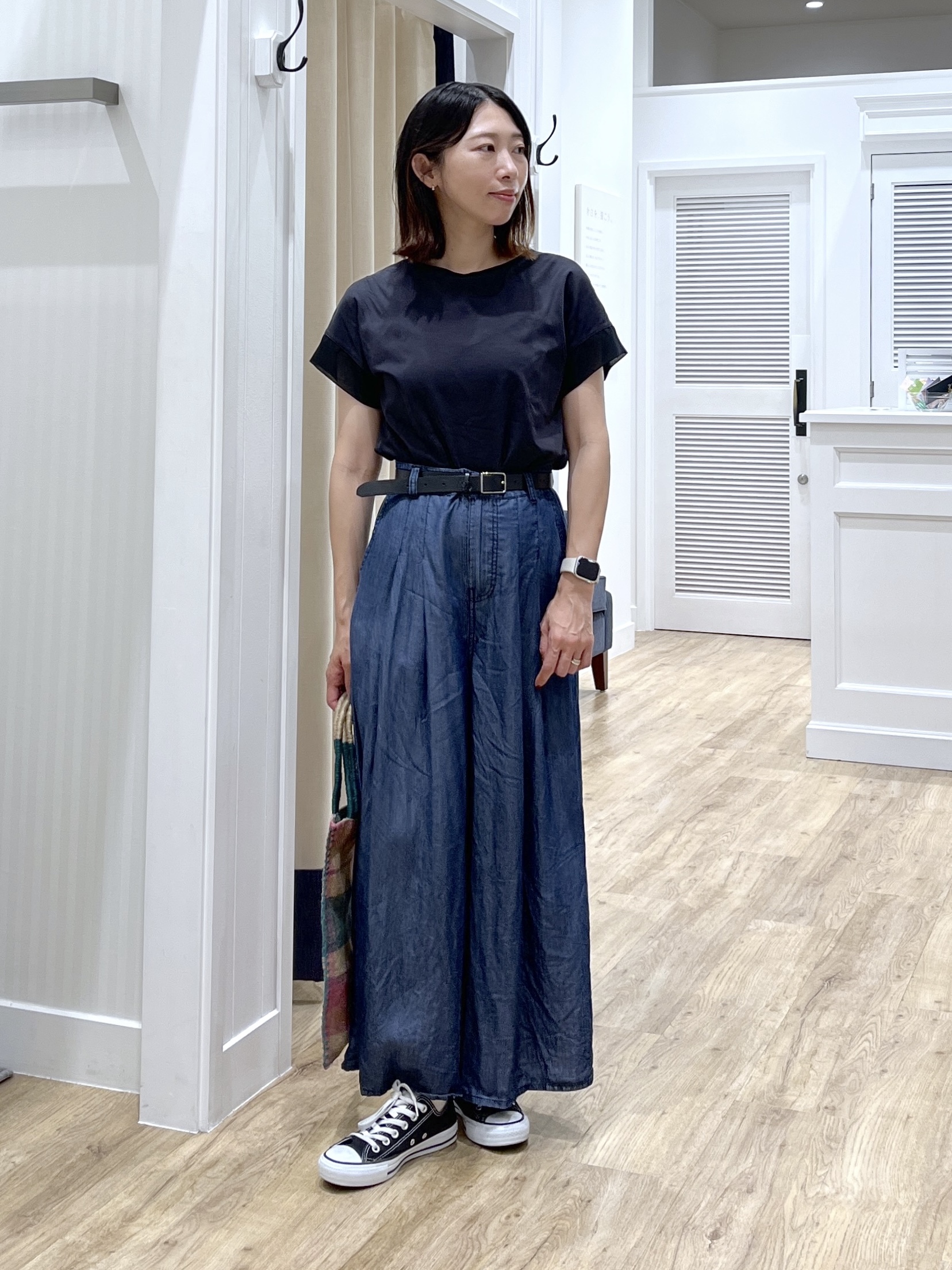 canaさんの「Dessin｜【UVカット/接触冷感】美光沢カットソー」を使ったコーディネート