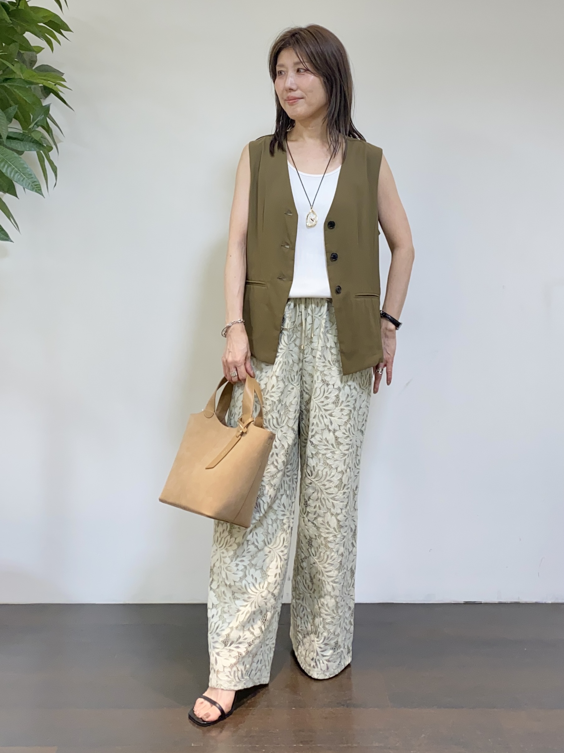 tomoさんの「UNTITLED｜◆【セットアップ可/接触冷感/通気性】ドライシアーダブルジャケット」を使ったコーディネート